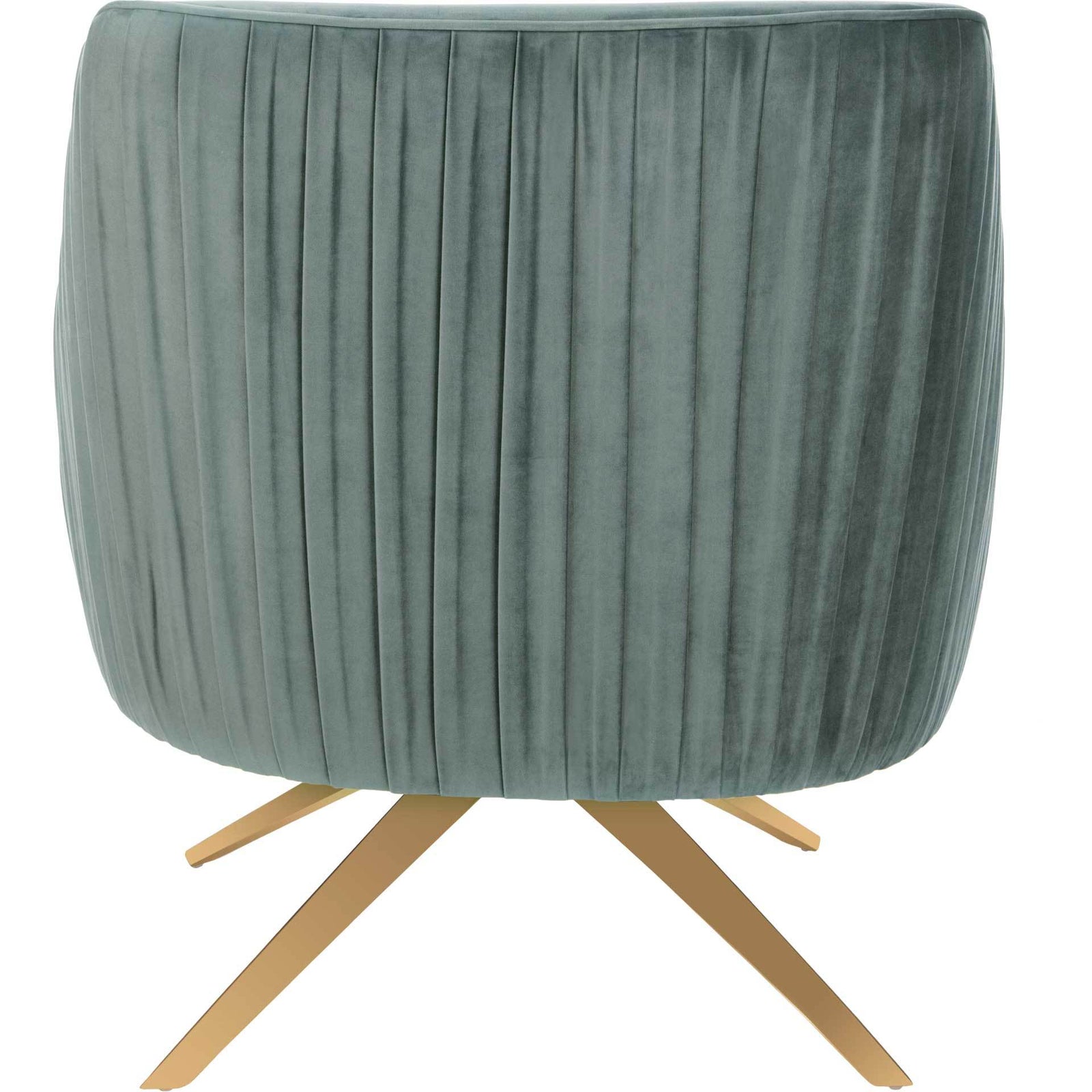 Titus Pleated Arm Chair Seafoam/Gold