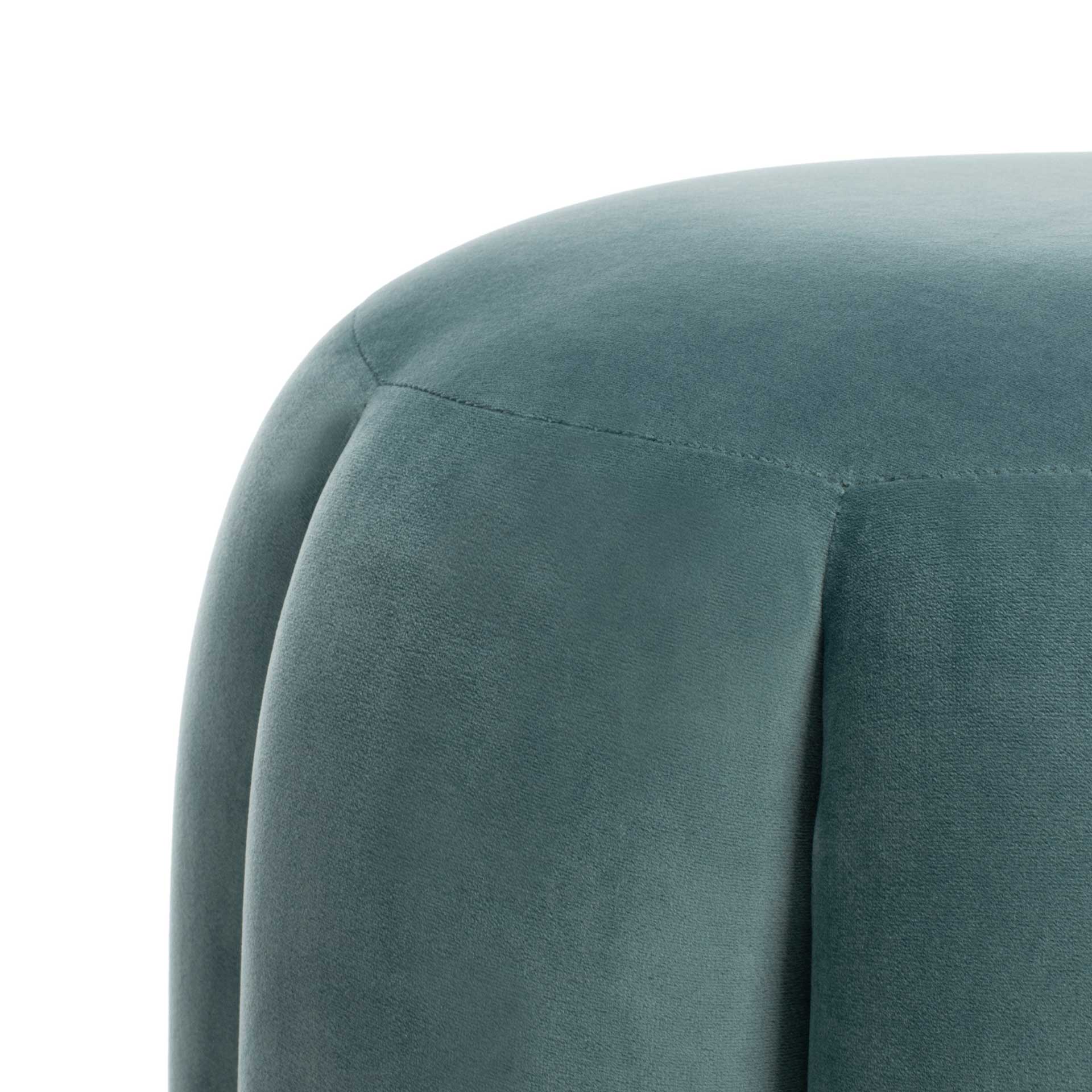 Maleah Channel Tufted Otttoman Seafoam