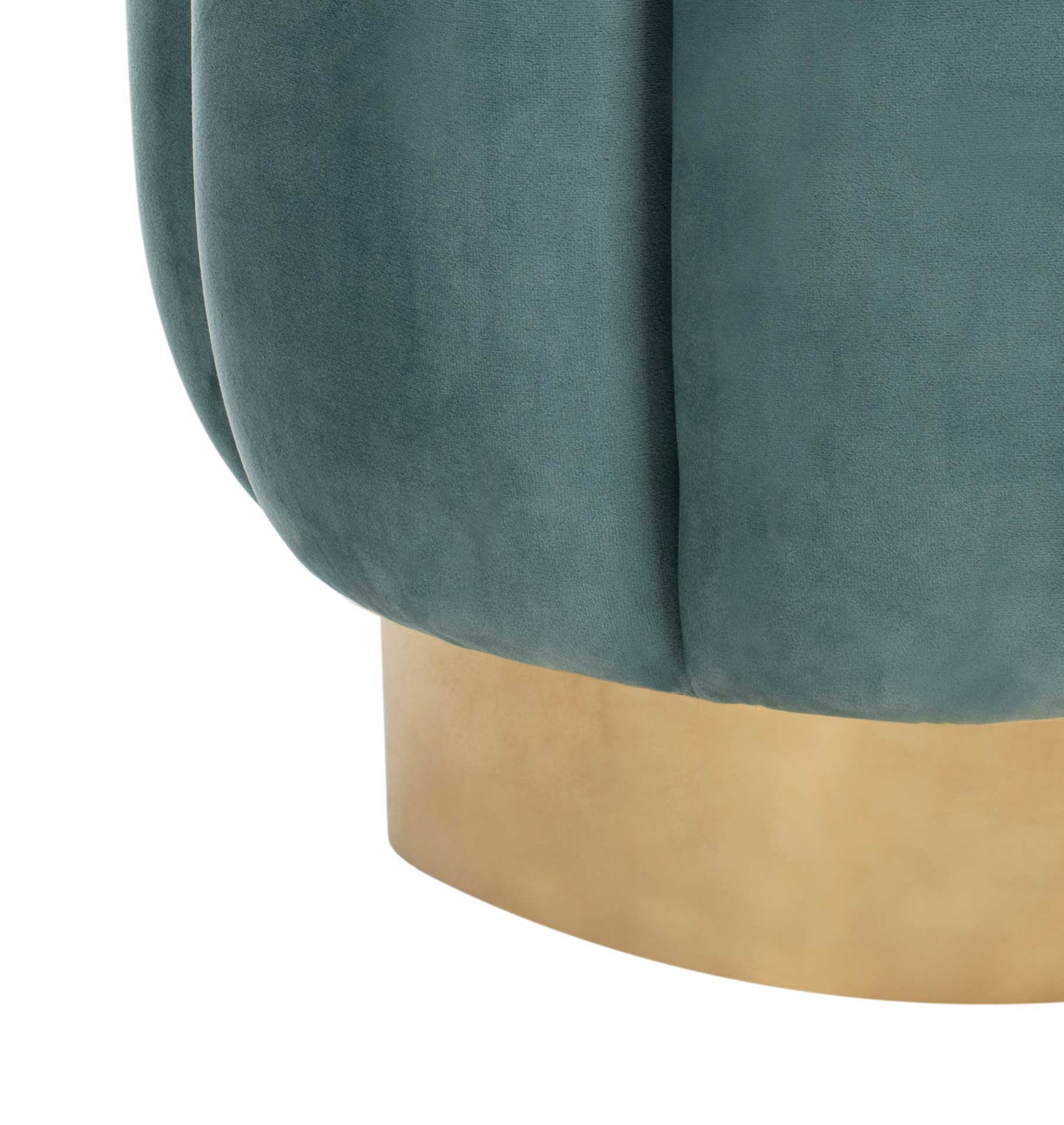 Maleah Channel Tufted Otttoman Seafoam