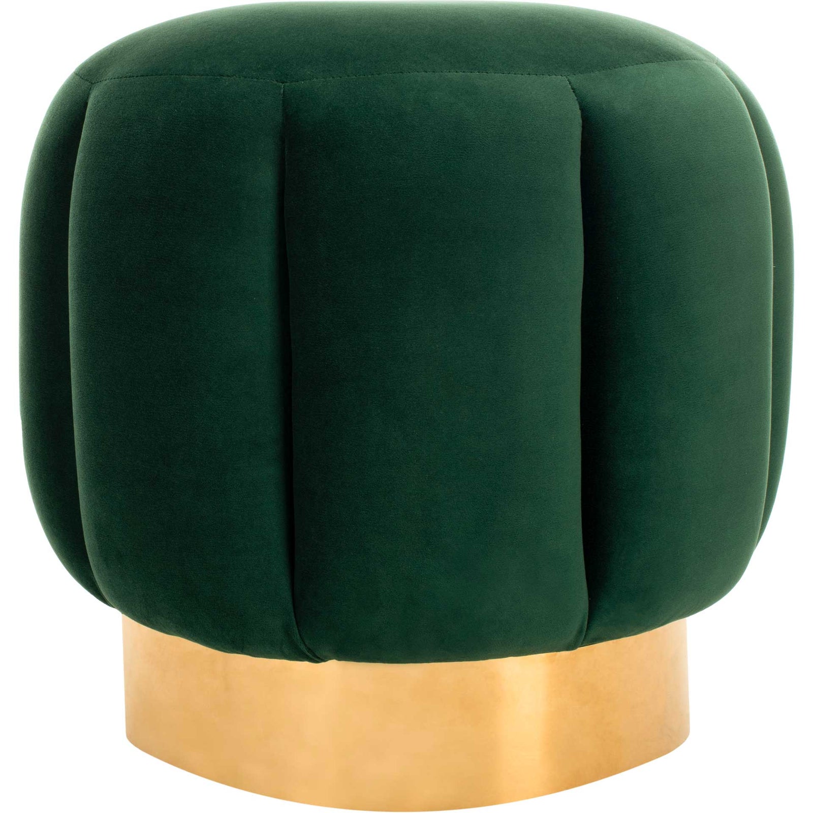 Maleah Channel Tufted Otttoman Emerald