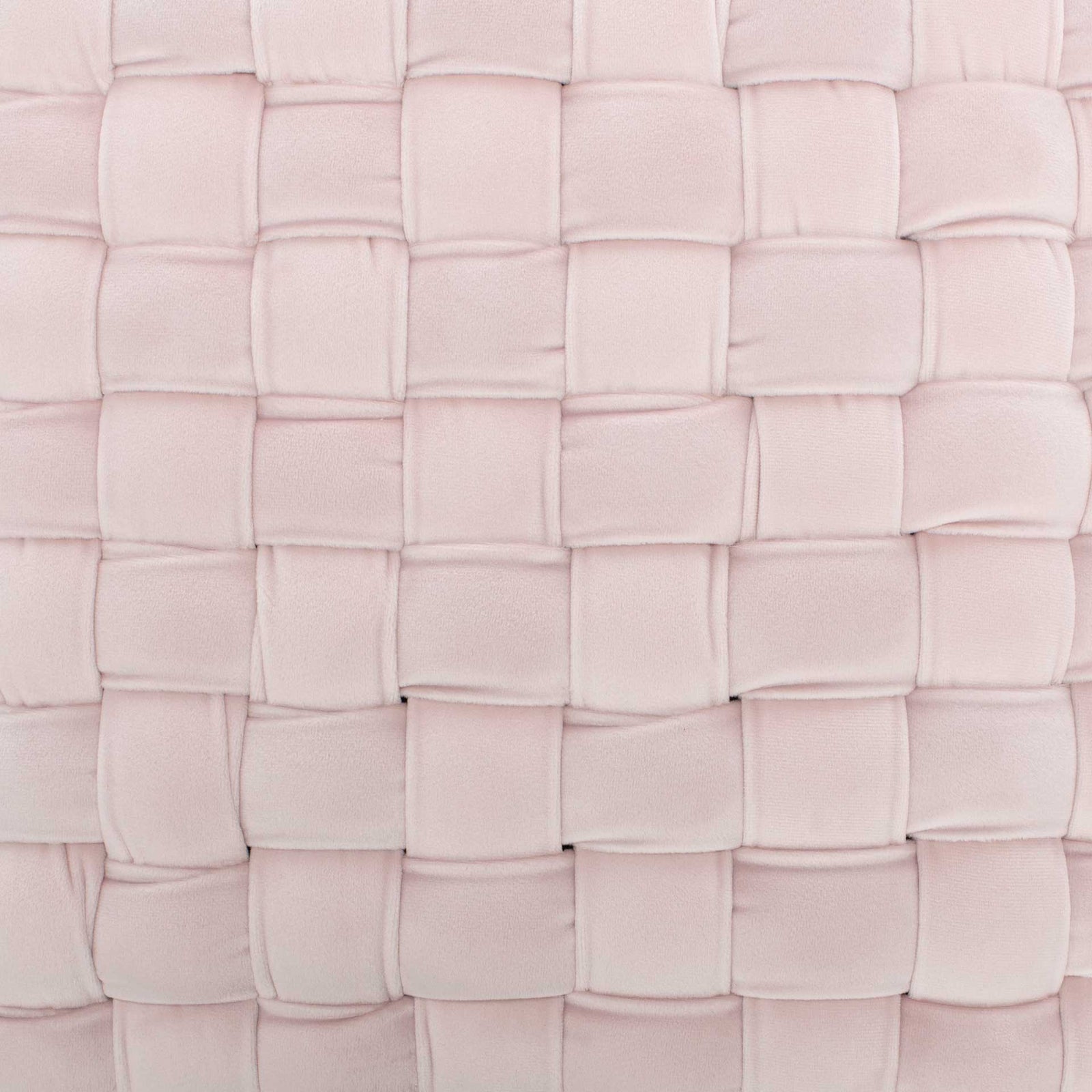 Ramona Woven Velvet Ottoman Pink