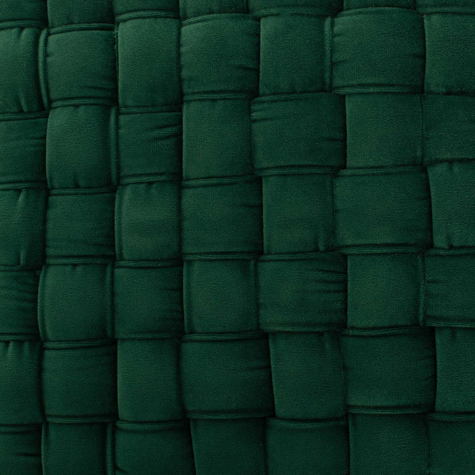 Ramona Woven Velvet Ottoman Emerald