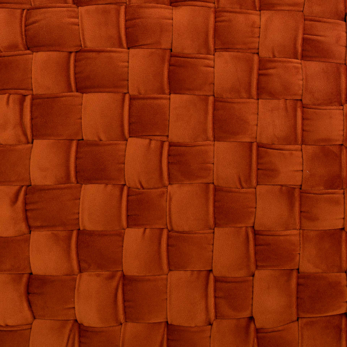 Ramona Woven Velvet Ottoman Sienna