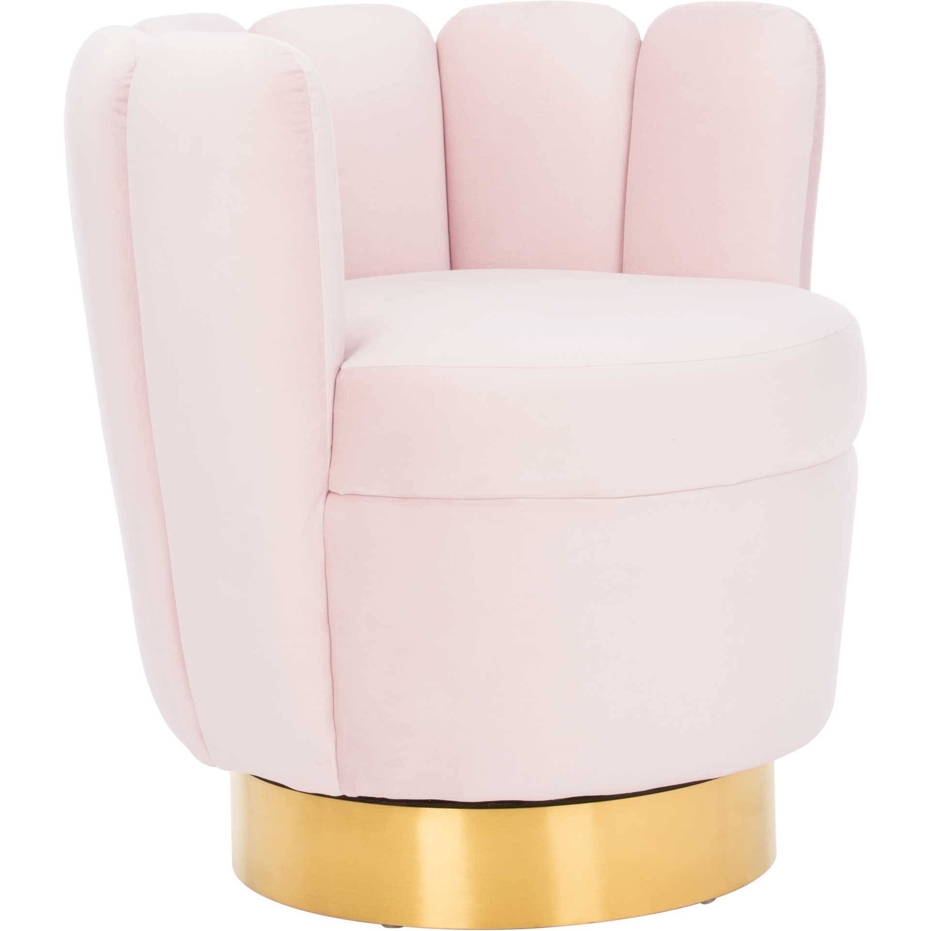 Arbor Channel Tufted Chair Light Pink