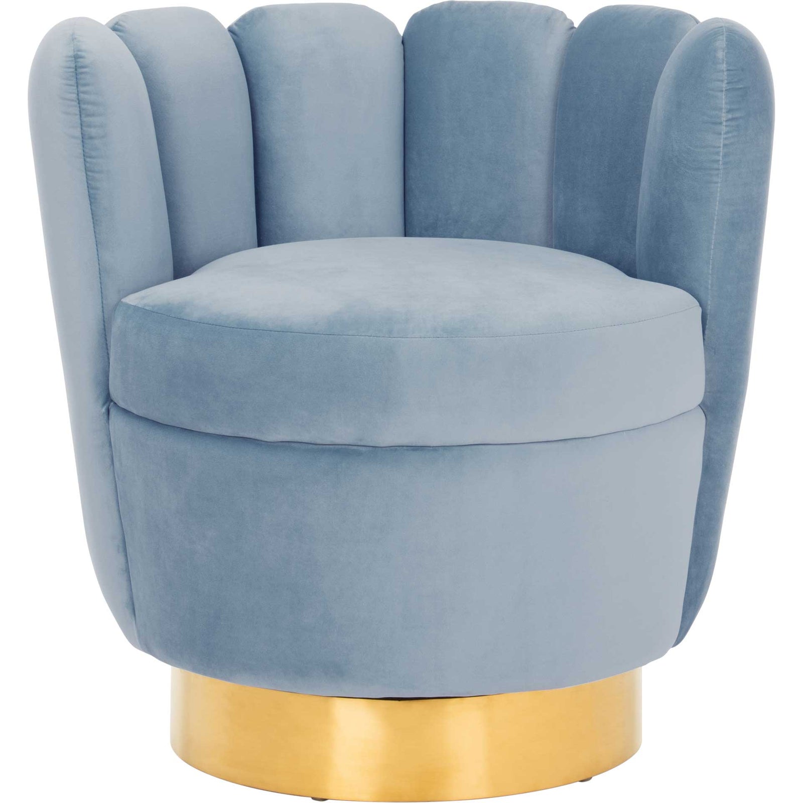 Arbor Channel Tufted Chair Light Blue