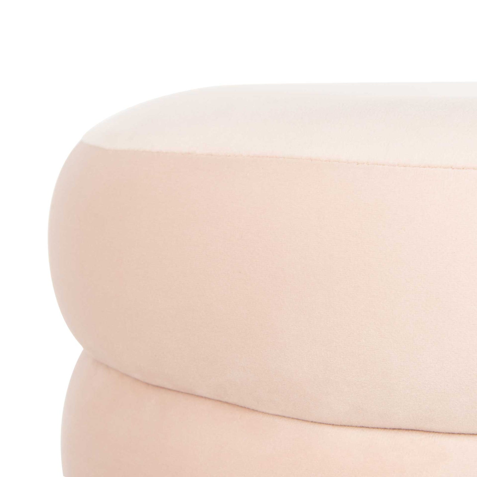 Skeat Gold Base Ottoman Light Pink
