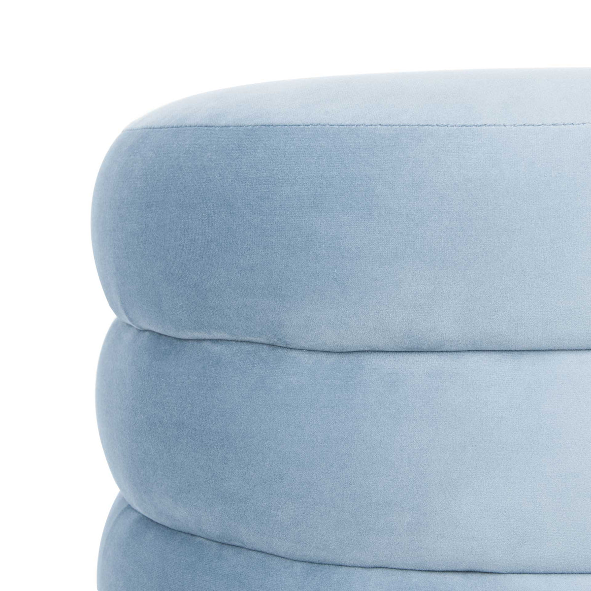 Skeat Gold Base Ottoman Light Blue