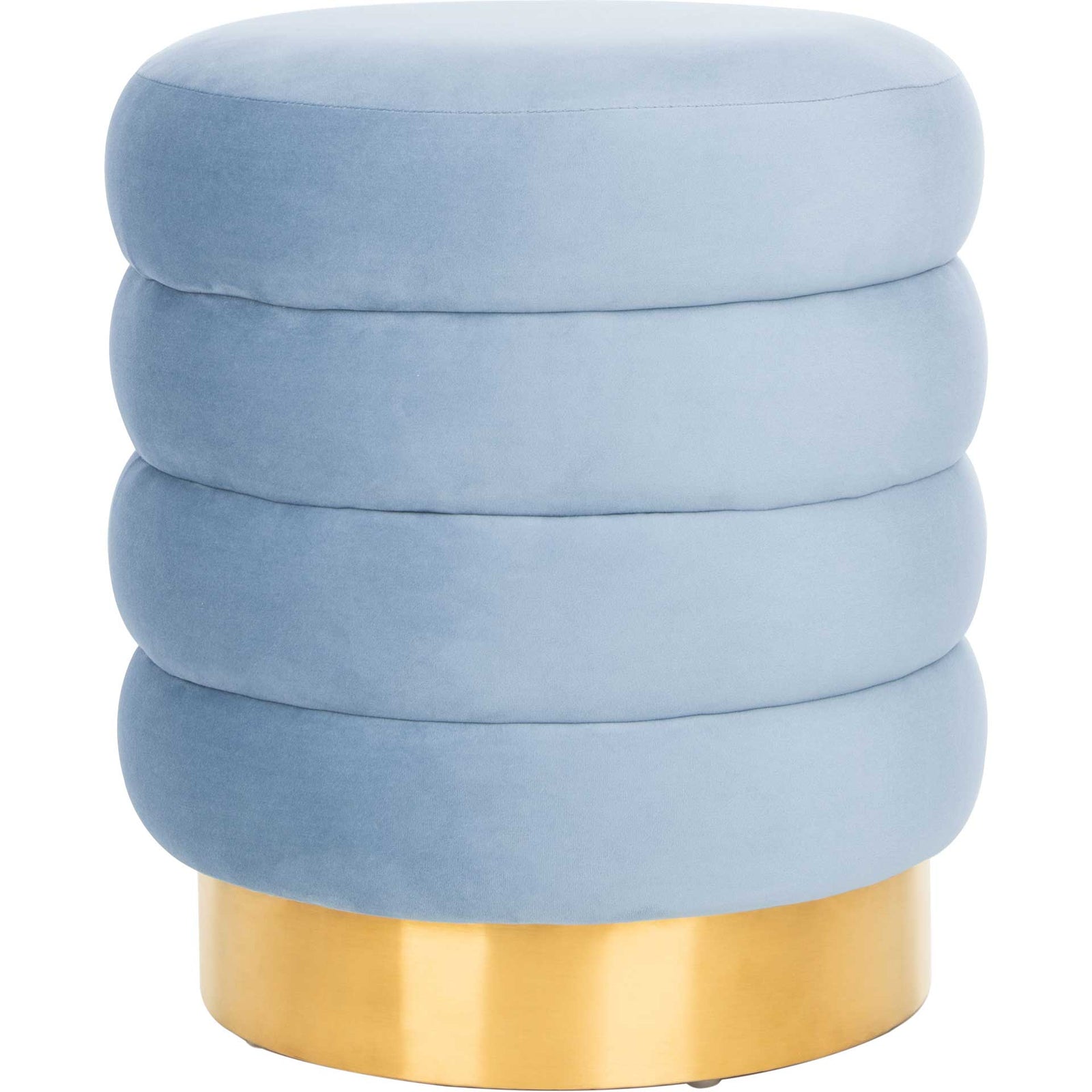 Skeat Gold Base Ottoman Light Blue
