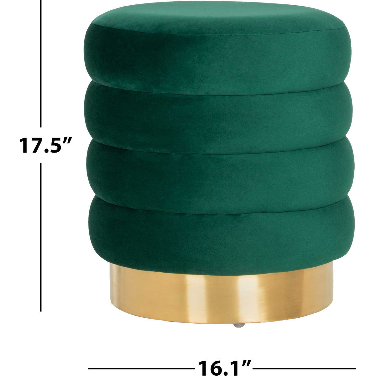 Skeat Gold Base Ottoman Emerald