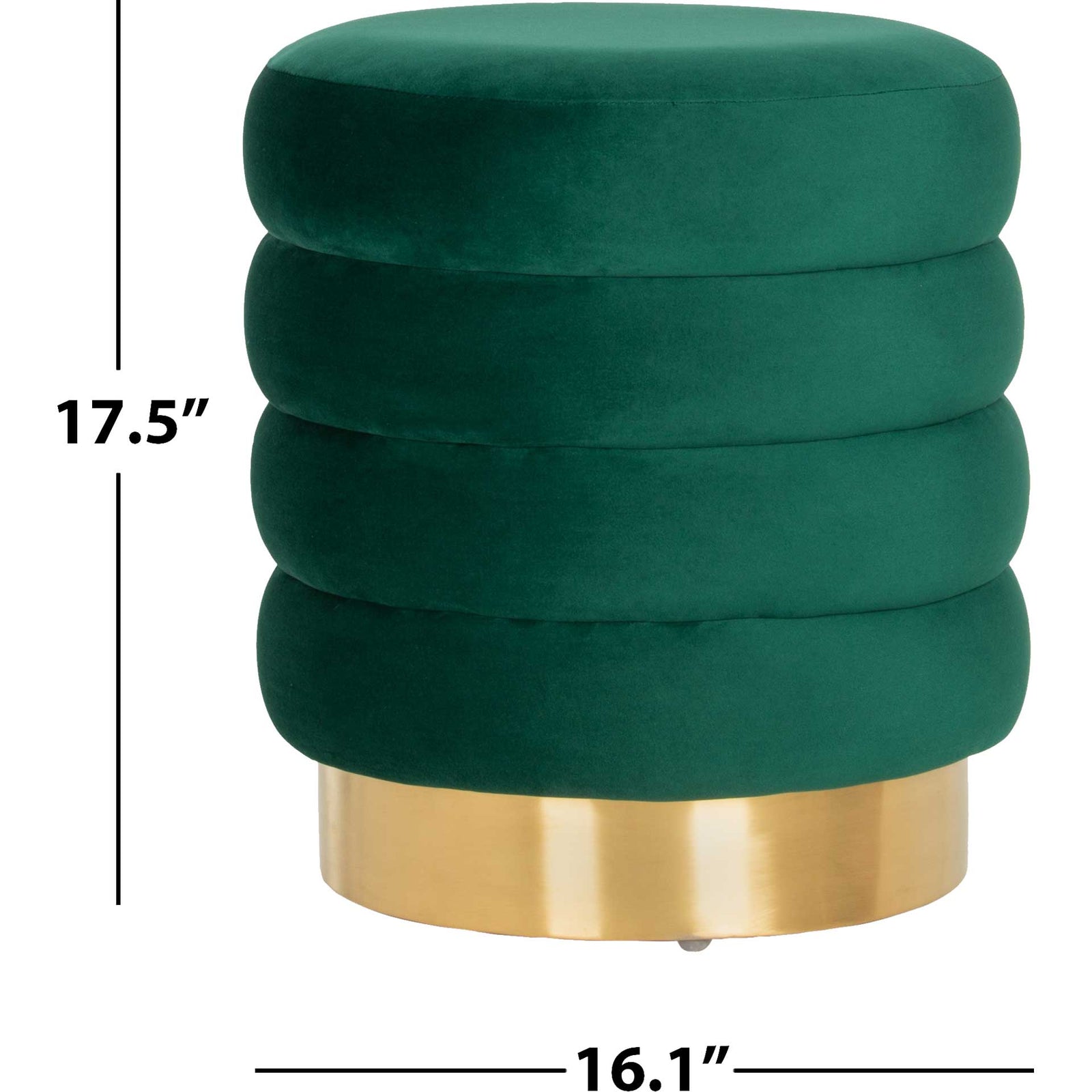 Skeat Gold Base Ottoman Emerald