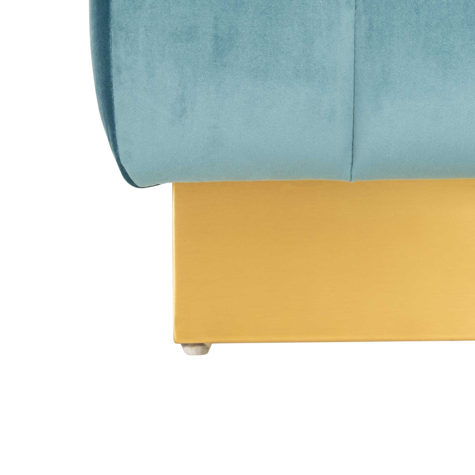 Himi Square Tufted Ottoman Aegean Blue