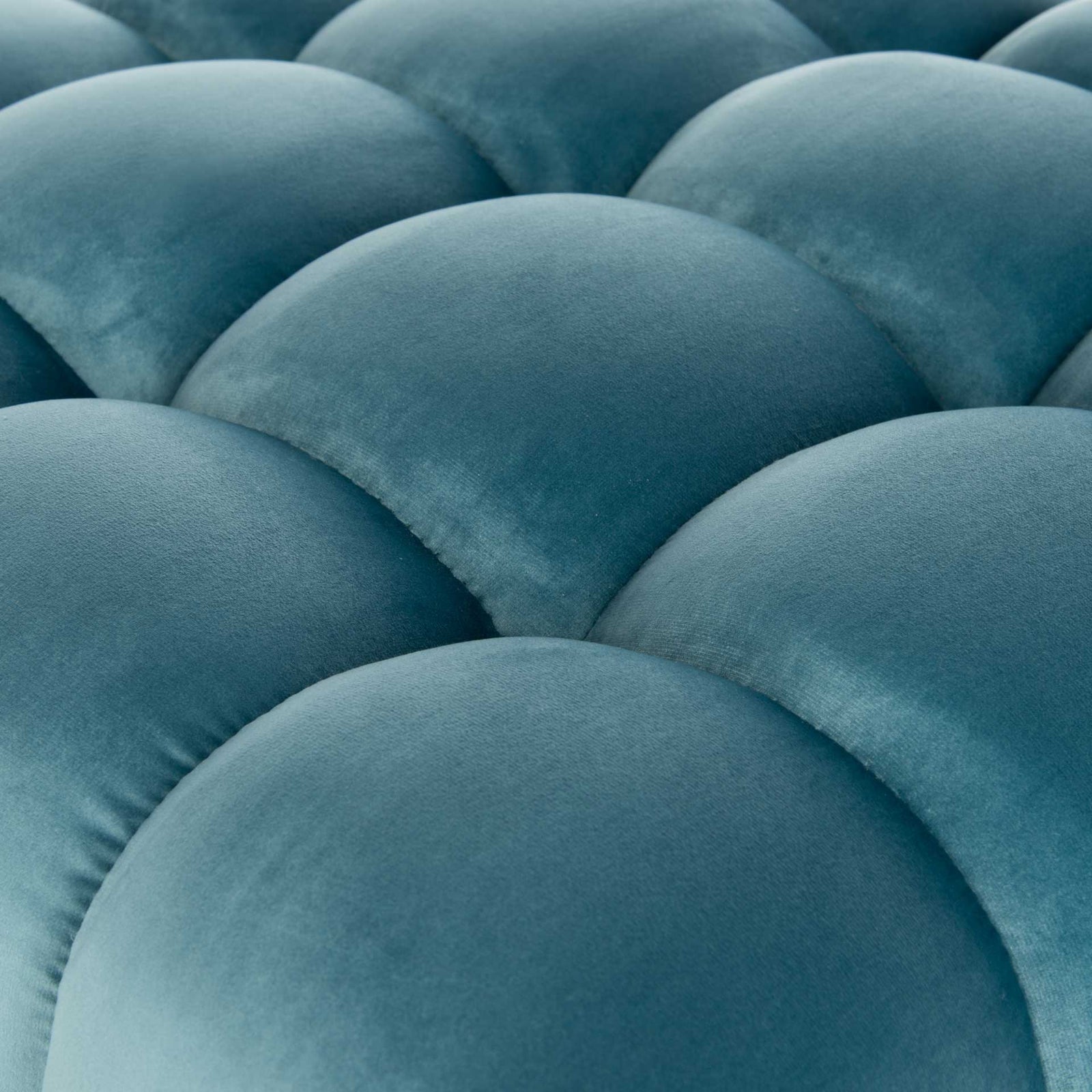 Himi Square Tufted Ottoman Aegean Blue