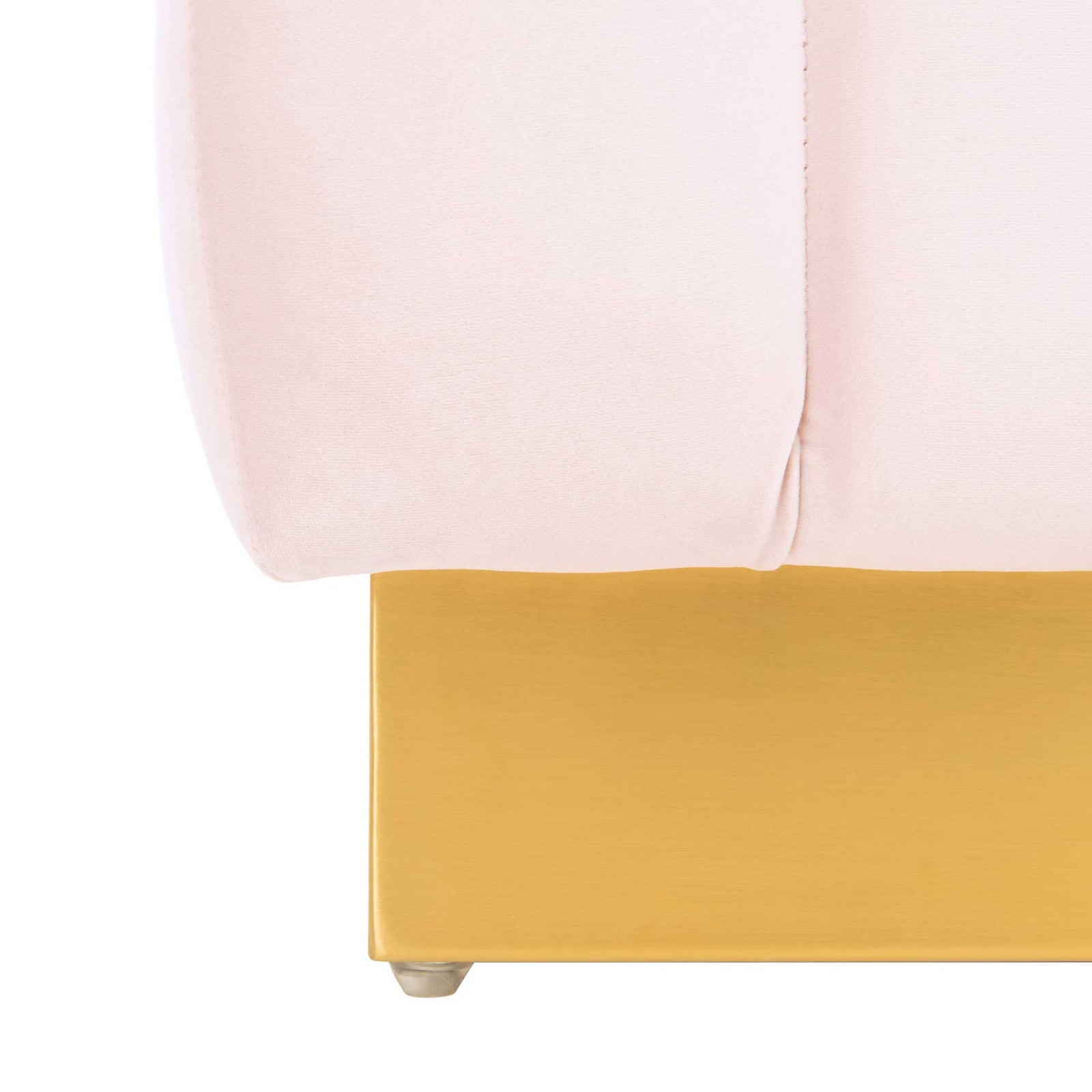 Himi Square Tufted Ottoman Light Pink