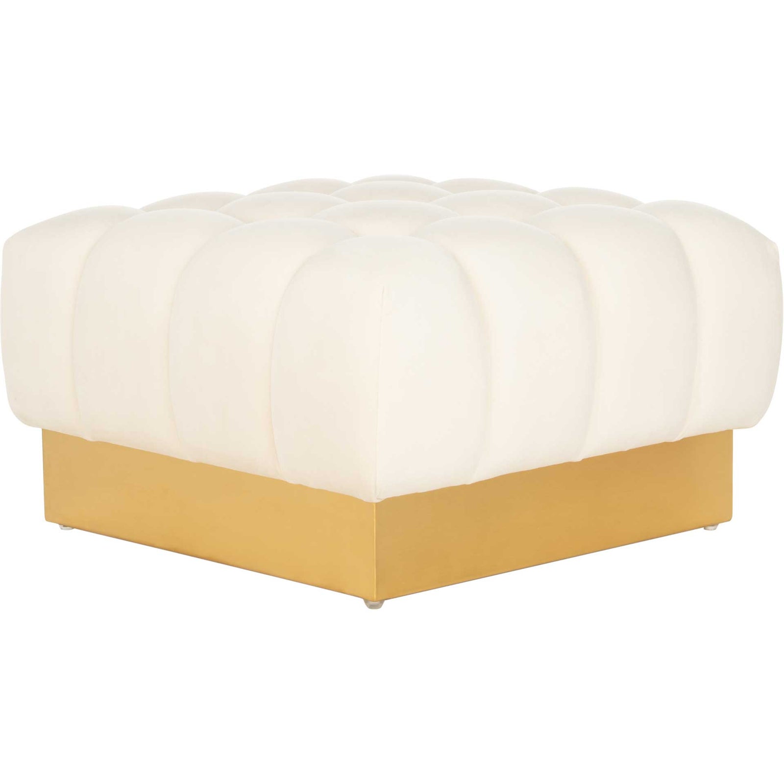 Himi Square Tufted Ottoman Cream