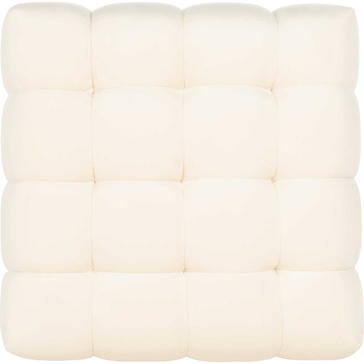 Himi Square Tufted Ottoman Cream