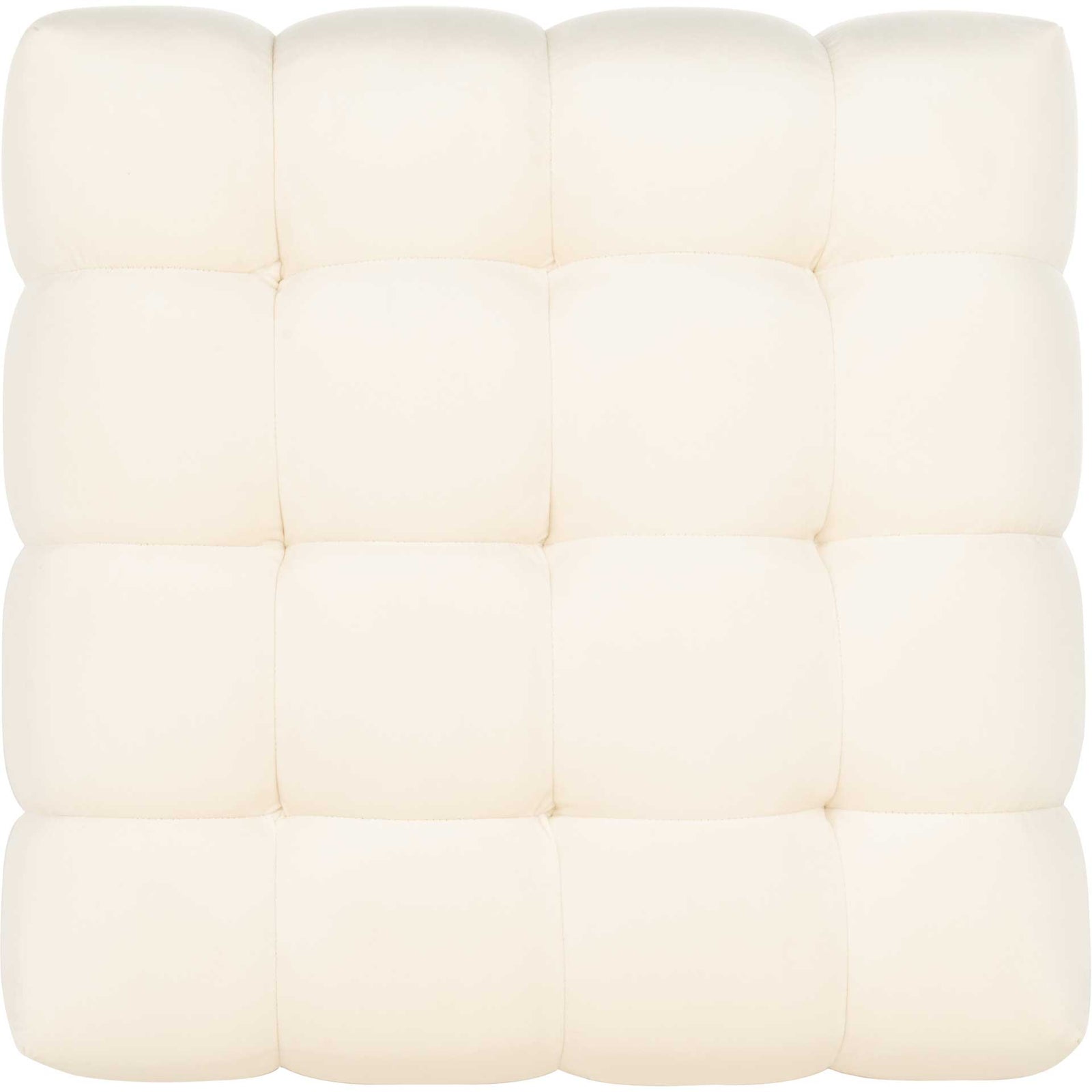 Himi Square Tufted Ottoman Cream