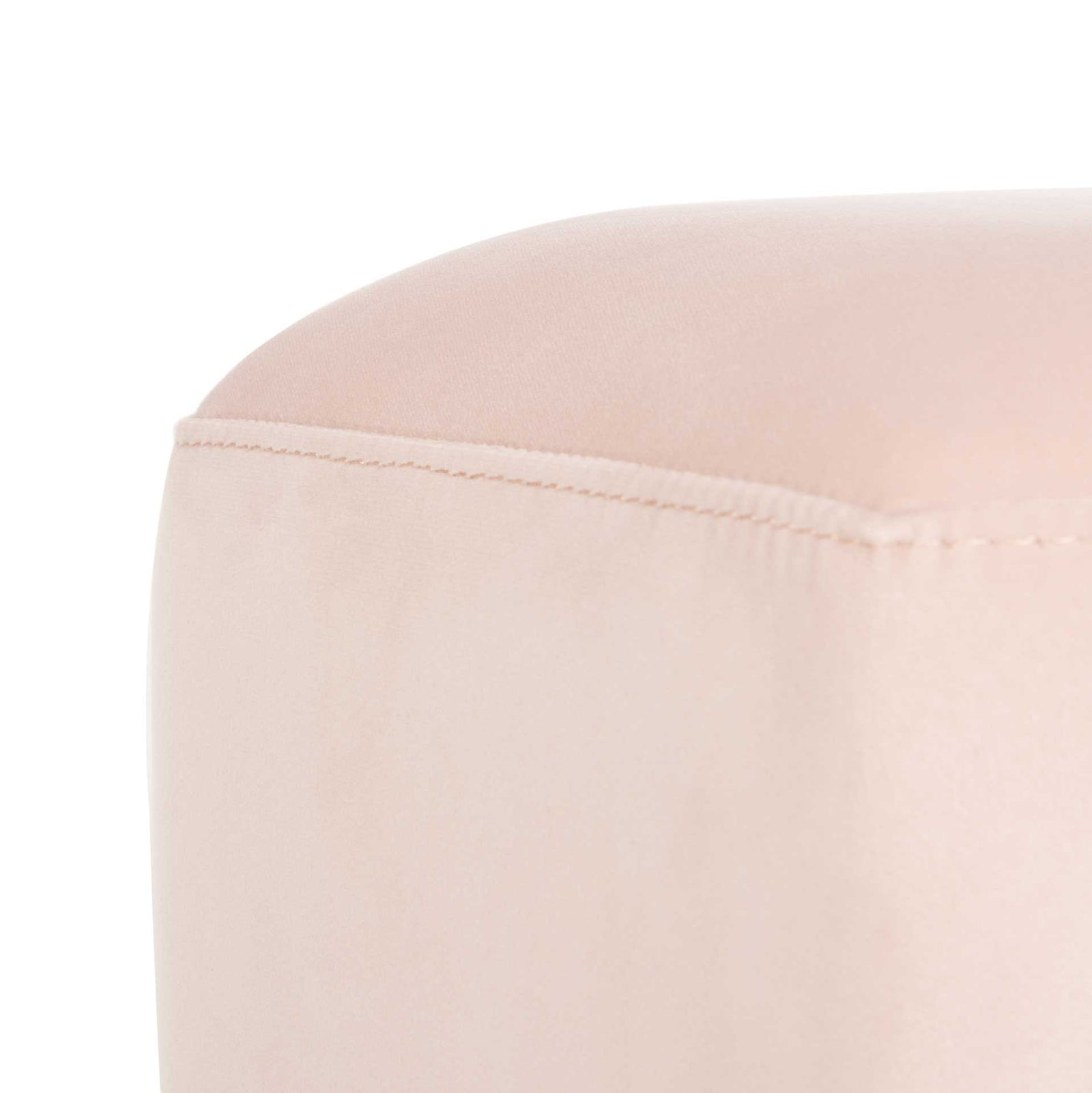Pedro Hexagon Velvet Ottoman Light Pink
