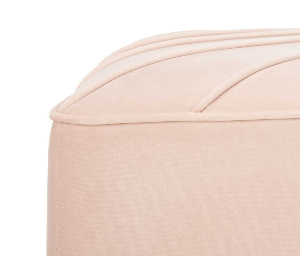 Lilith Diagonal Tufted Ottoman Light Pink