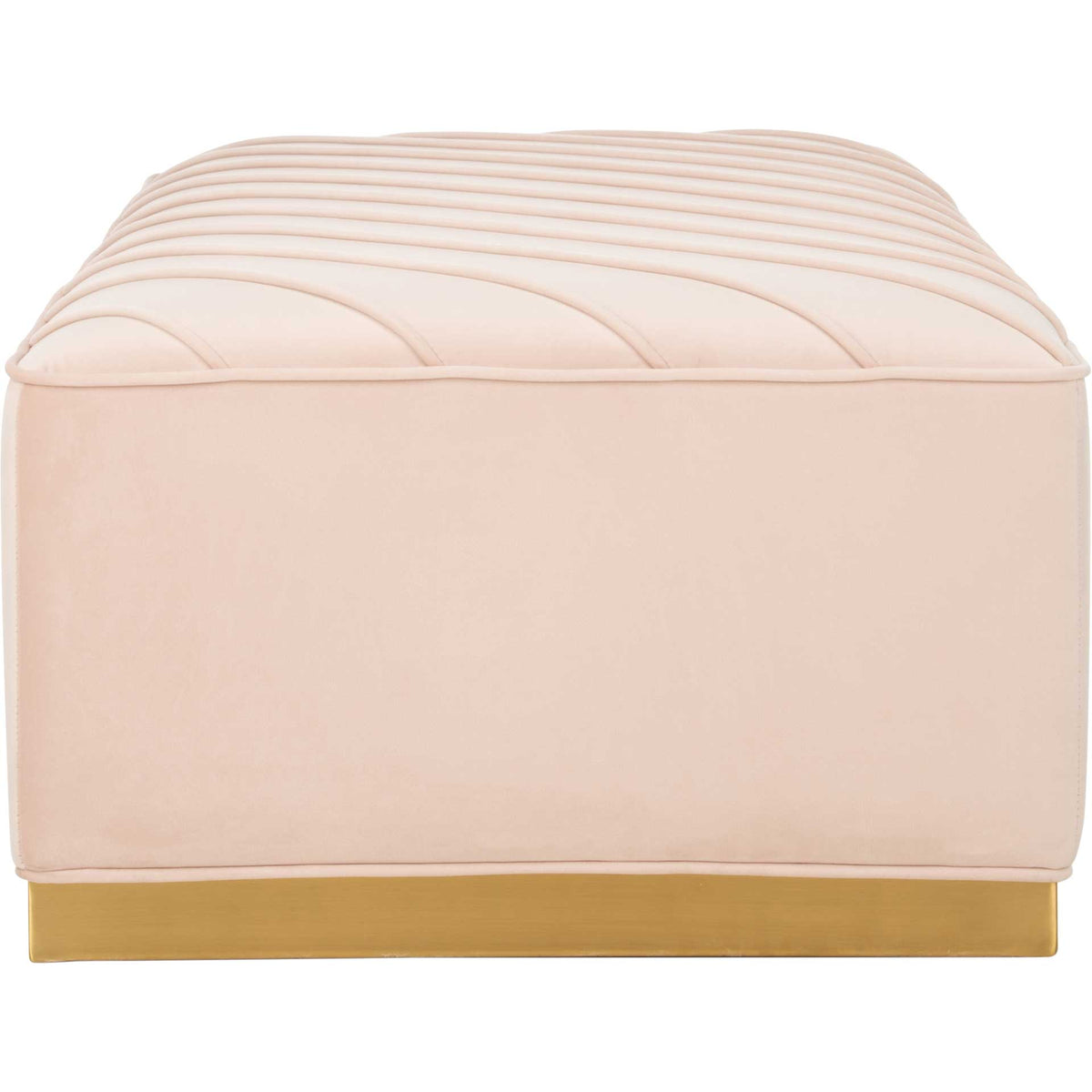 Lilith Diagonal Tufted Ottoman Light Pink