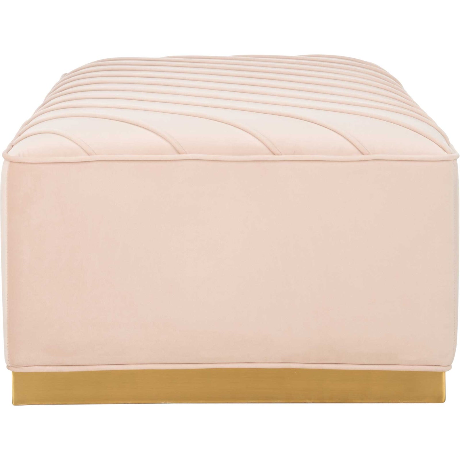 Lilith Diagonal Tufted Ottoman Light Pink