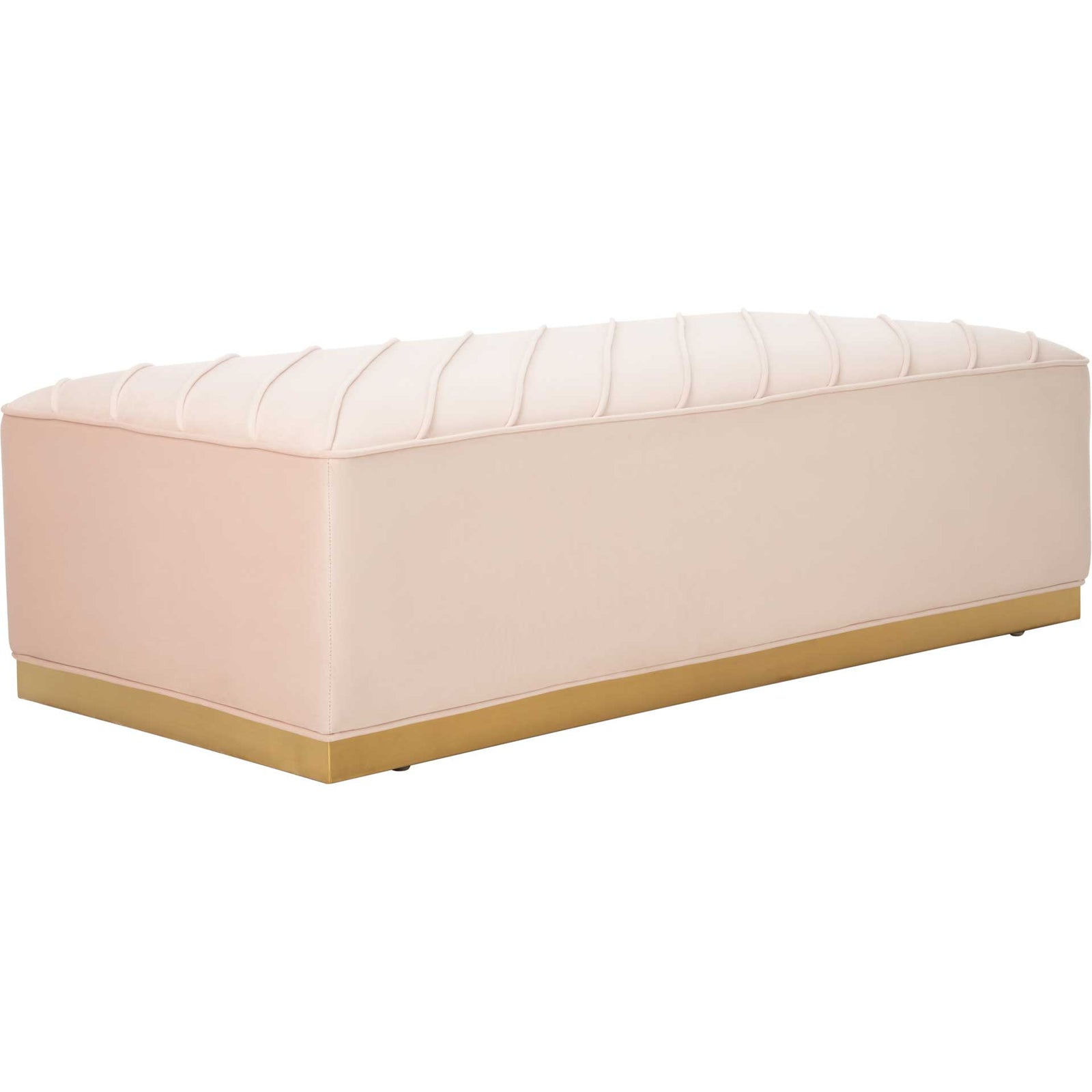 Lilith Diagonal Tufted Ottoman Light Pink