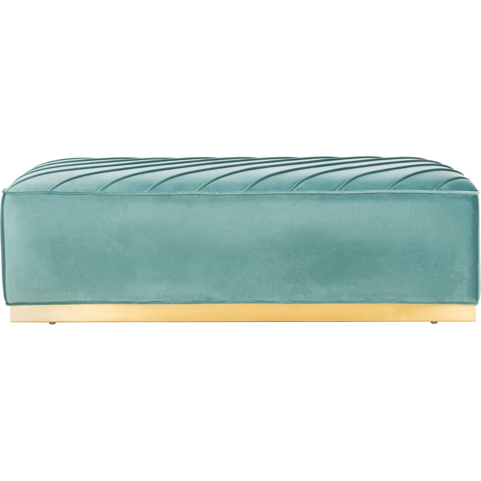 Lilith Diagonal Tufted Ottoman Seafoam