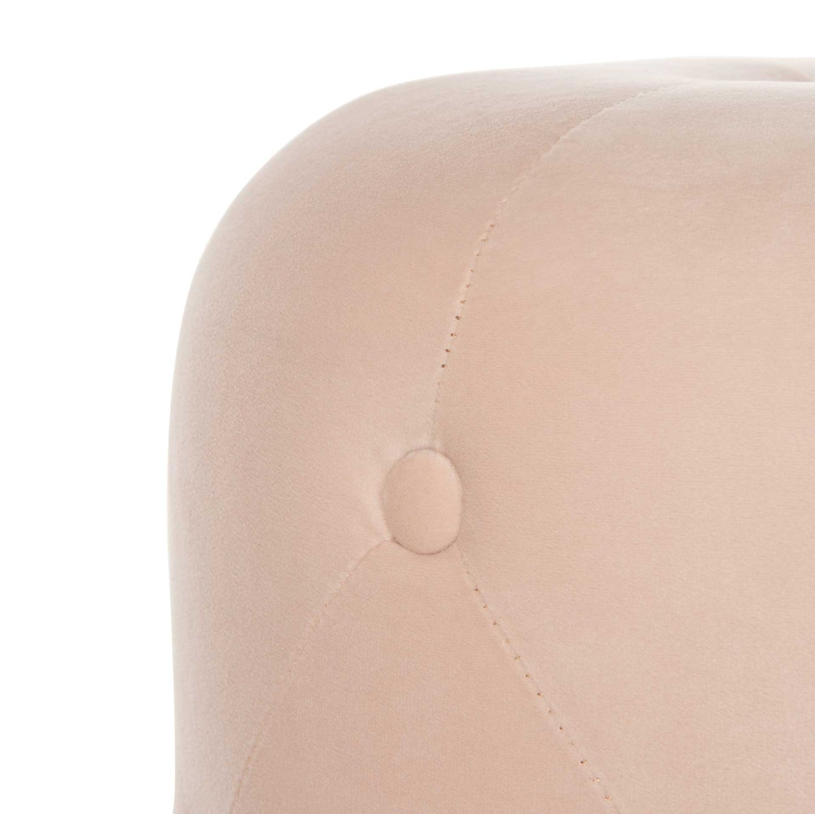 Carine Round Tufted Ottoman Light Pink