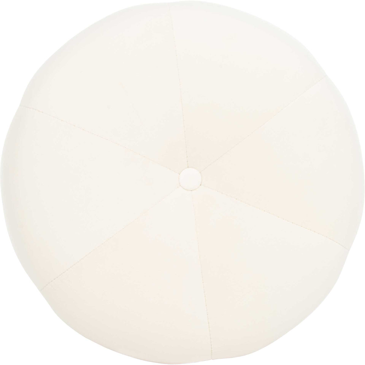 Carine Round Tufted Ottoman Cream