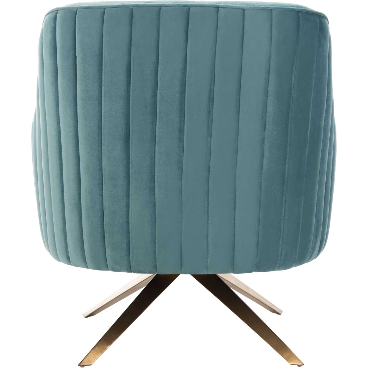 Leif Channeled Velvet Accent Chair Seafoam