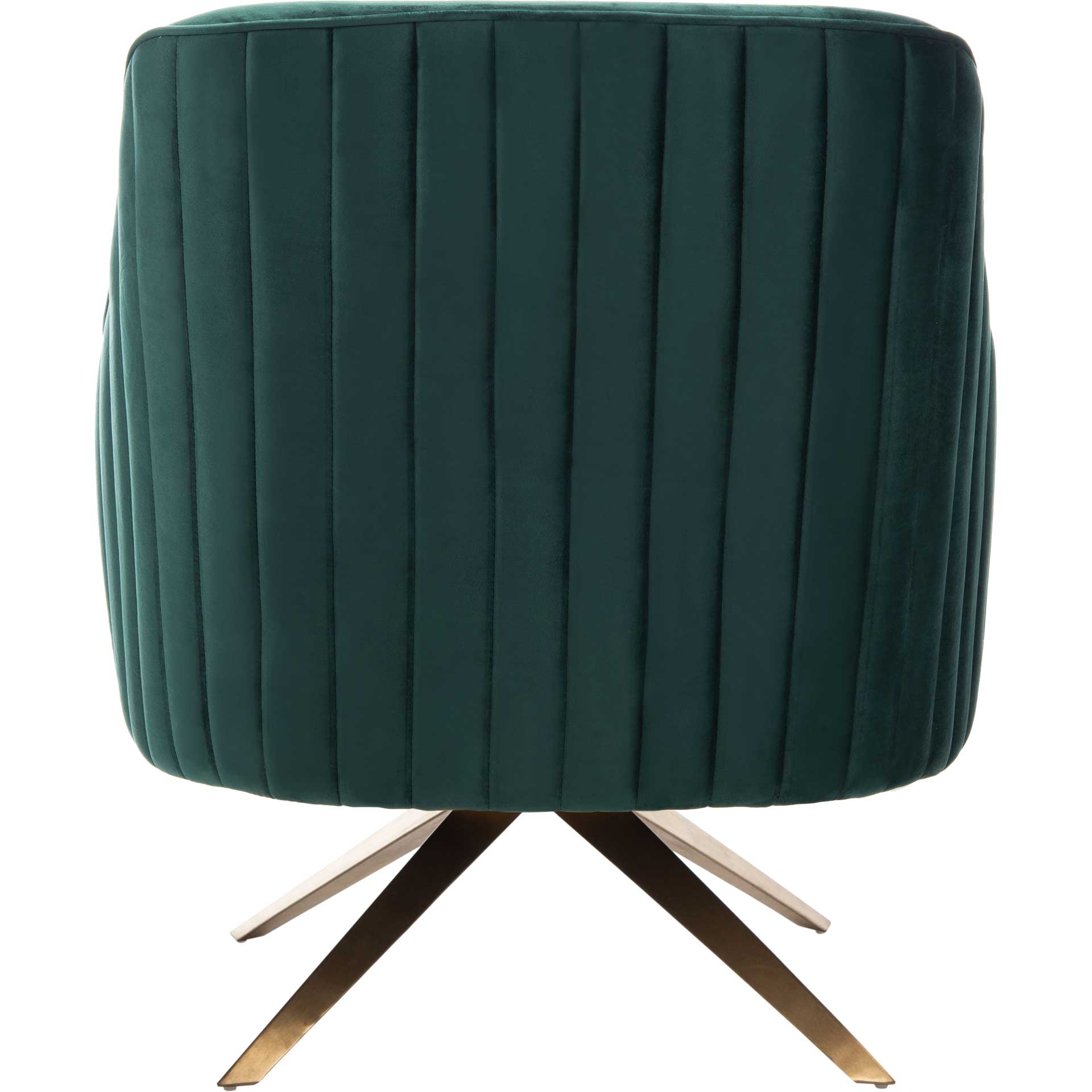 Leif Channeled Velvet Accent Chair Emerald