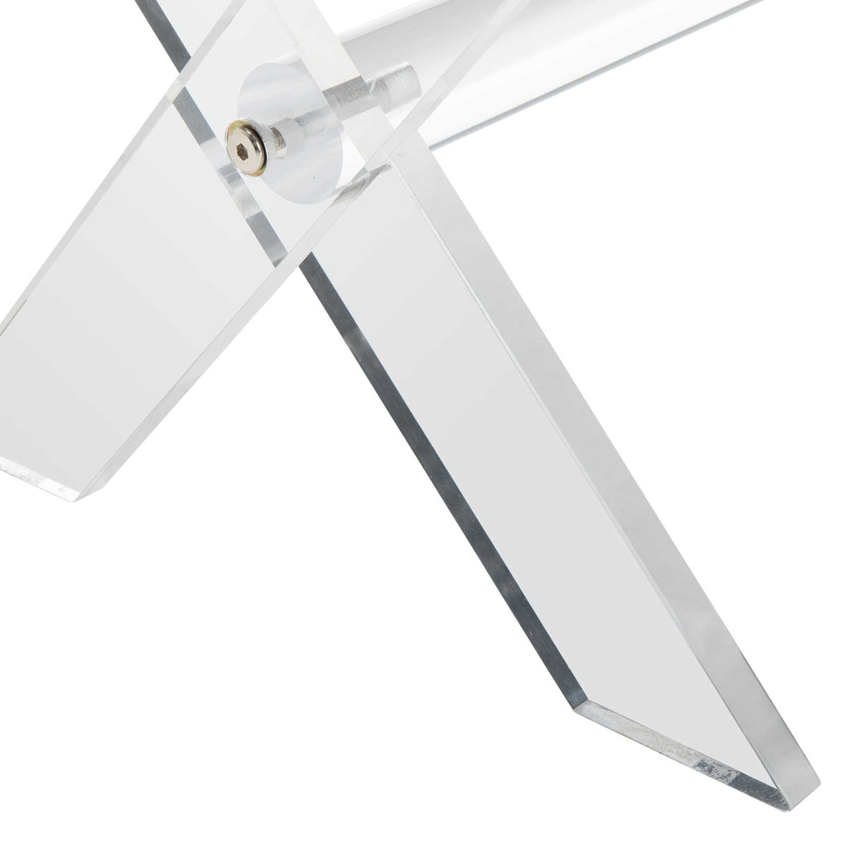 Toby Tufted Acrylic Bench Dark Gray