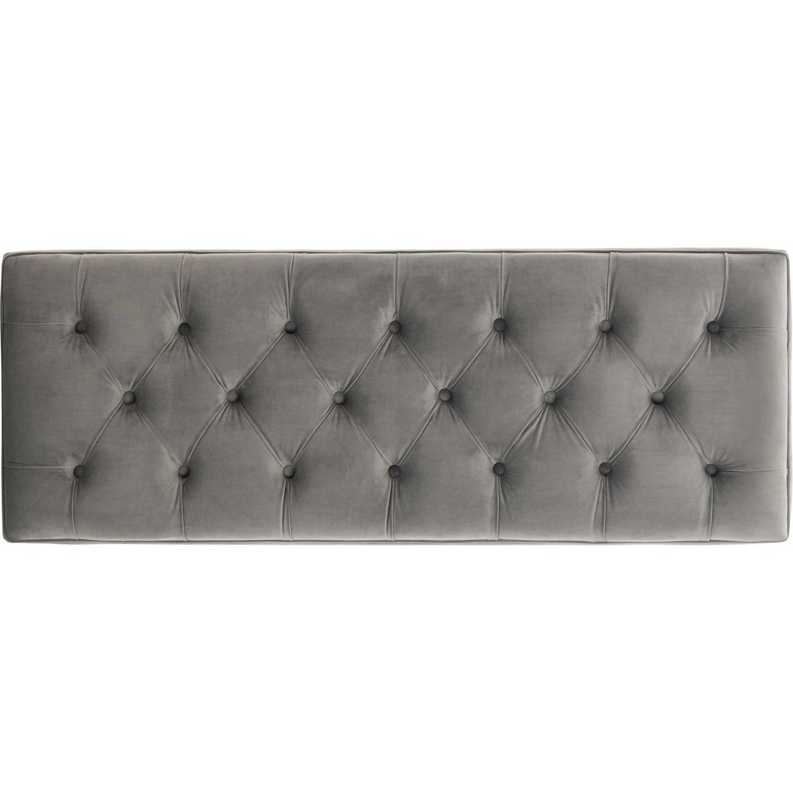 Toby Tufted Acrylic Bench Dark Gray