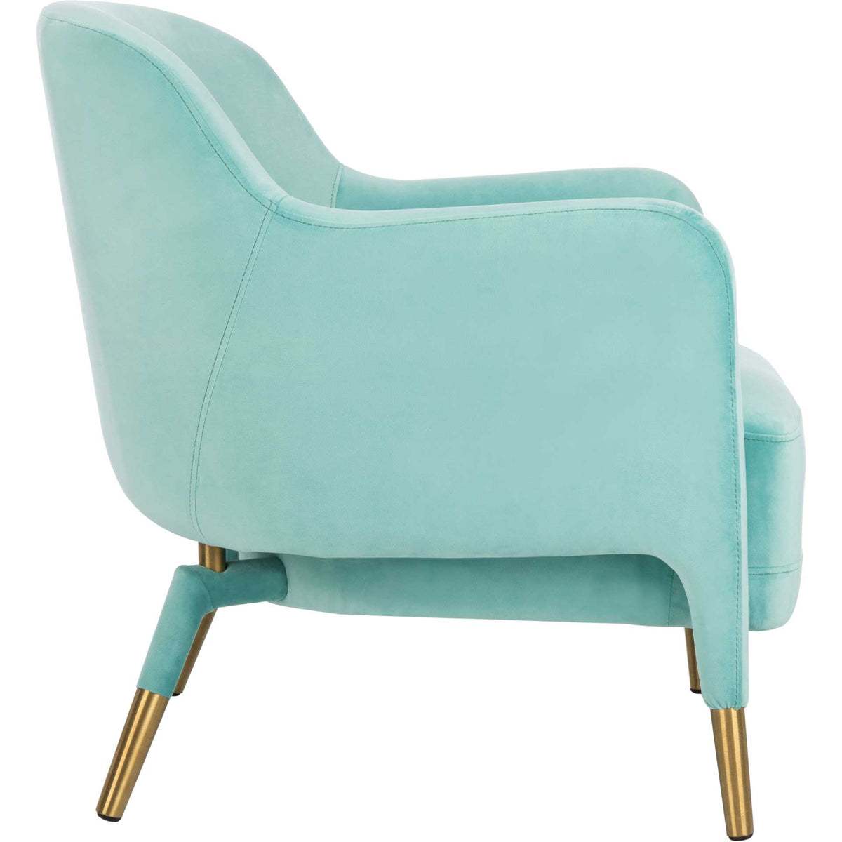 Tobias Velvet Arm Chair Aqua
