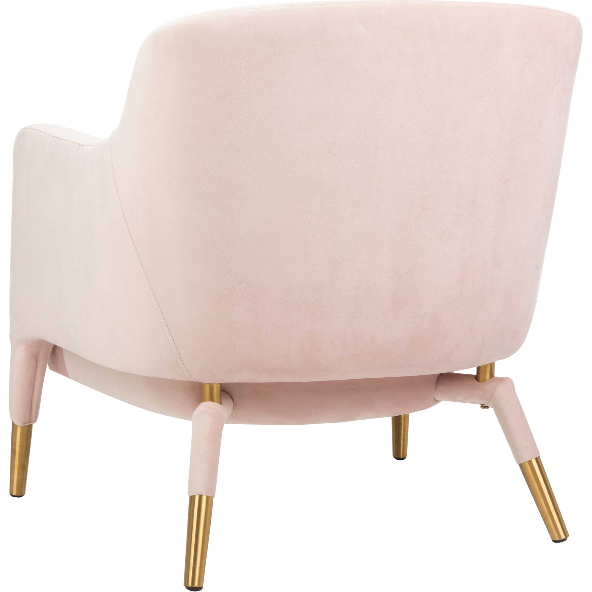 Tobias Velvet Arm Chair Light Pink