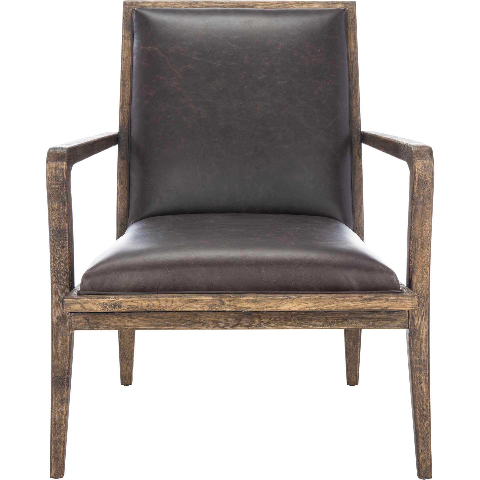 Rudy Mid-Century Accent Chair Dark Brown