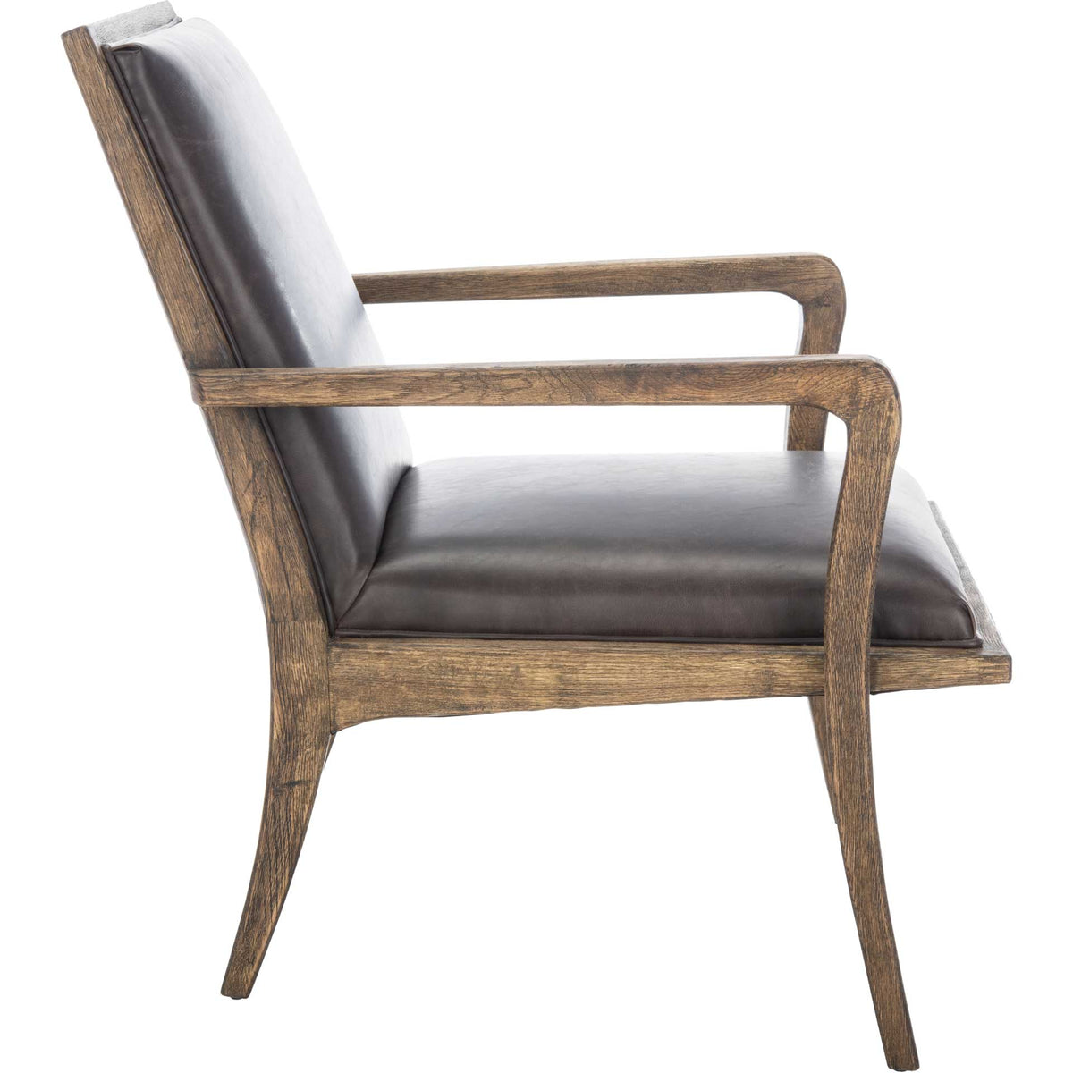 Rudy Mid-Century Accent Chair Dark Brown