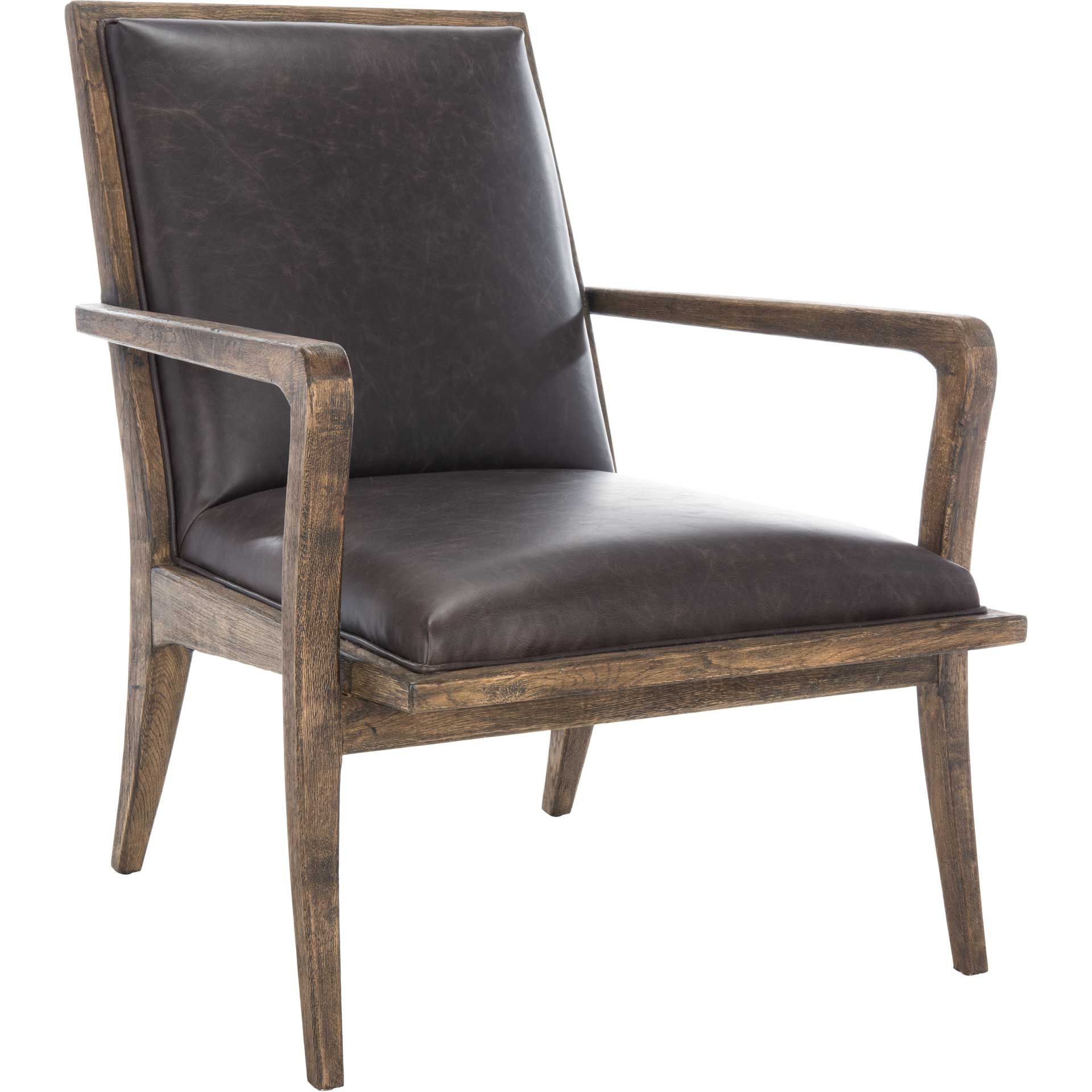 Rudy Mid-Century Accent Chair Dark Brown