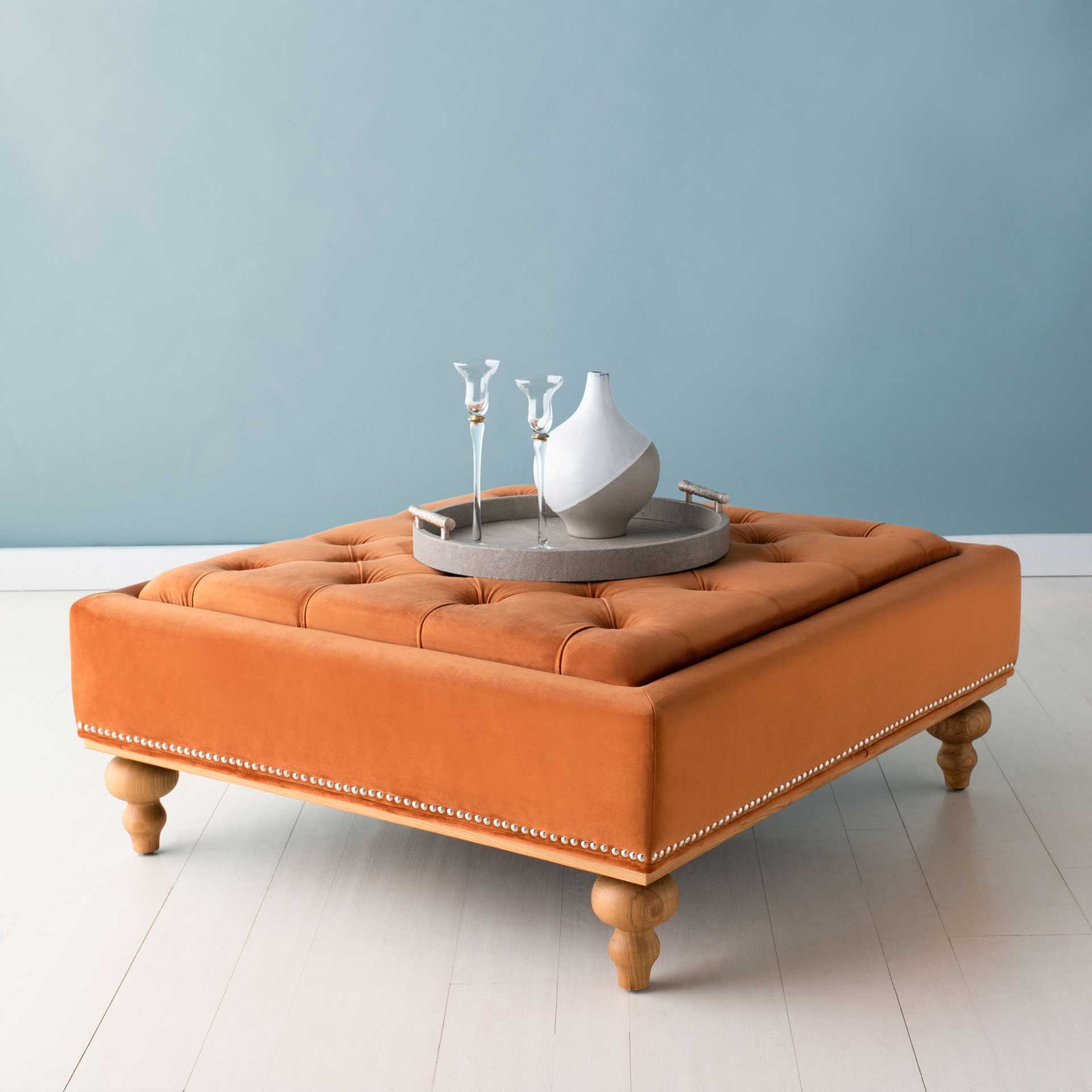 Rohan Tufted Ottoman Sienna