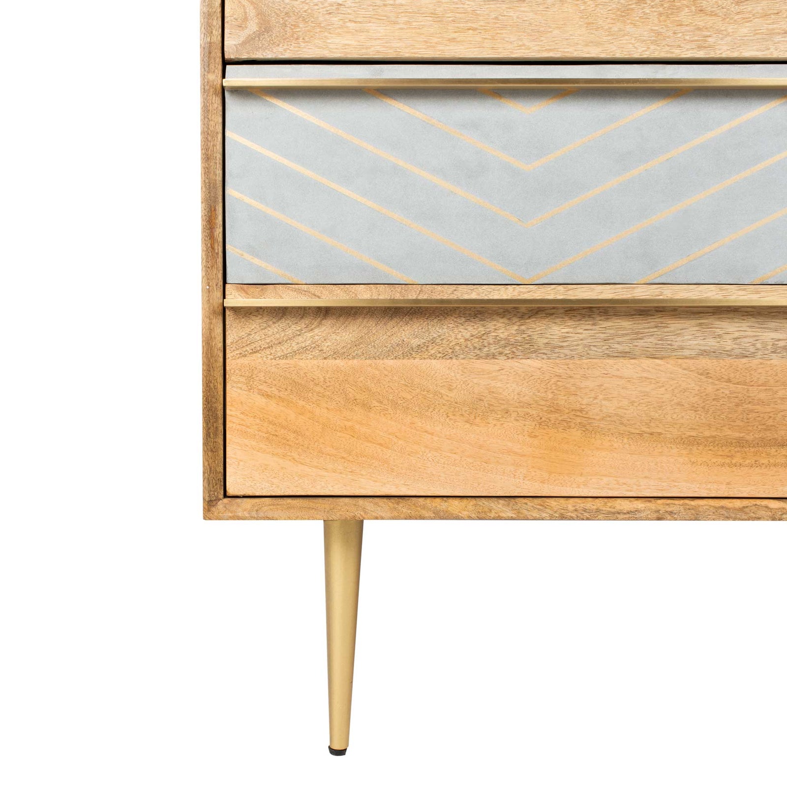 Tieton Cement Chest Natural Mango/Brass/Cement