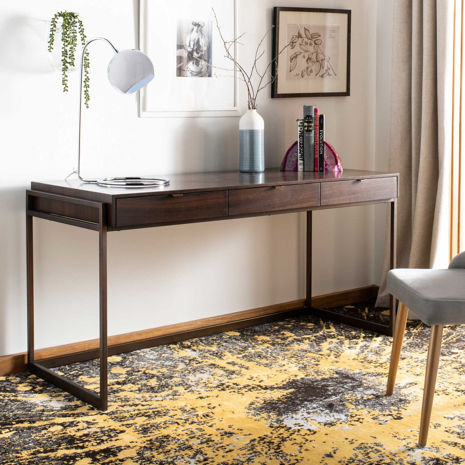 Gemma 3-Drawer Writing Desk Writing