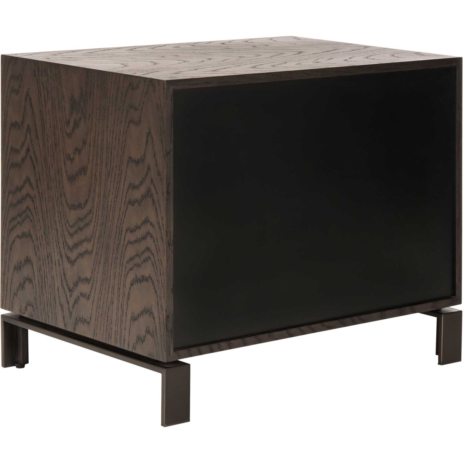 Silas 2 Drawer Wood Nightstand Dark Walnut
