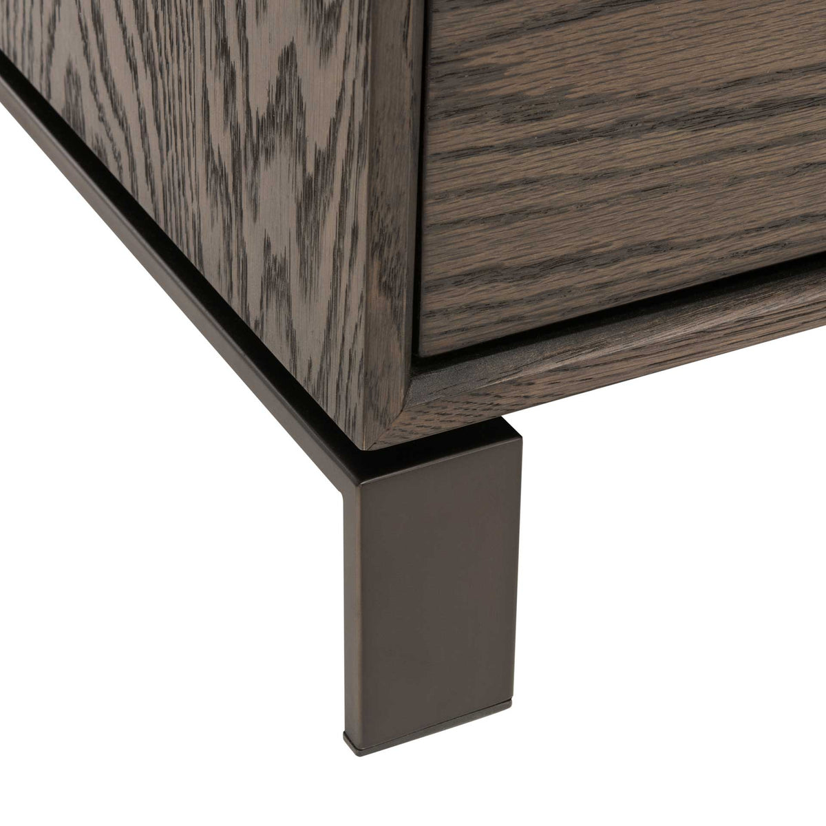 Silas 2 Drawer Wood Nightstand Dark Walnut