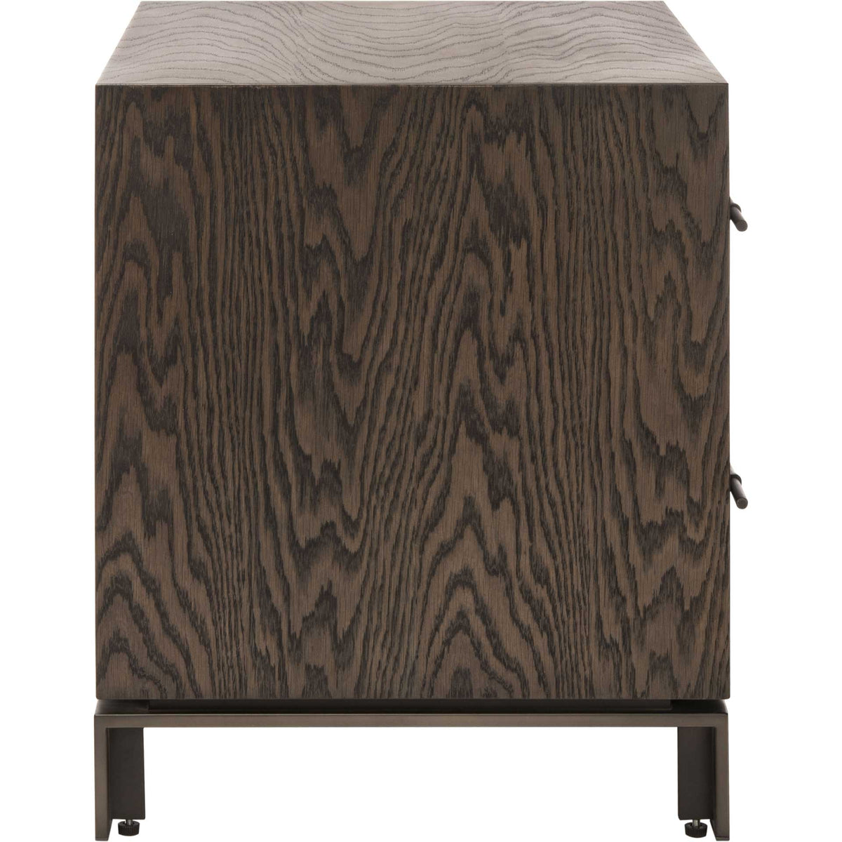 Silas 2 Drawer Wood Nightstand Dark Walnut