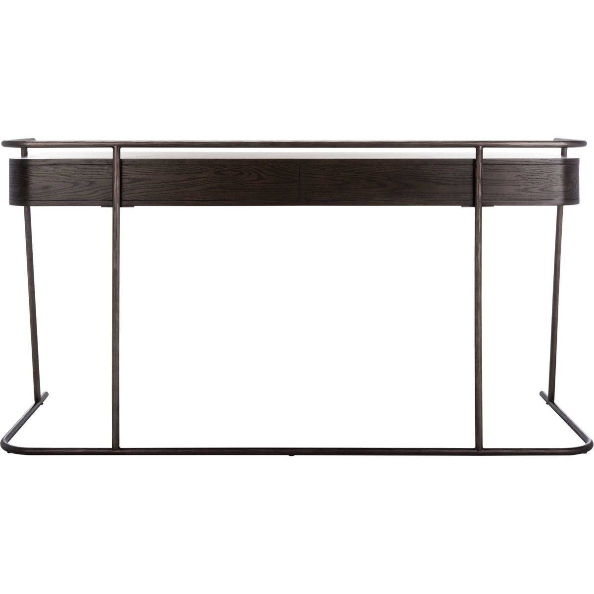 Feachey Modern Wood Desk Dark Walnut