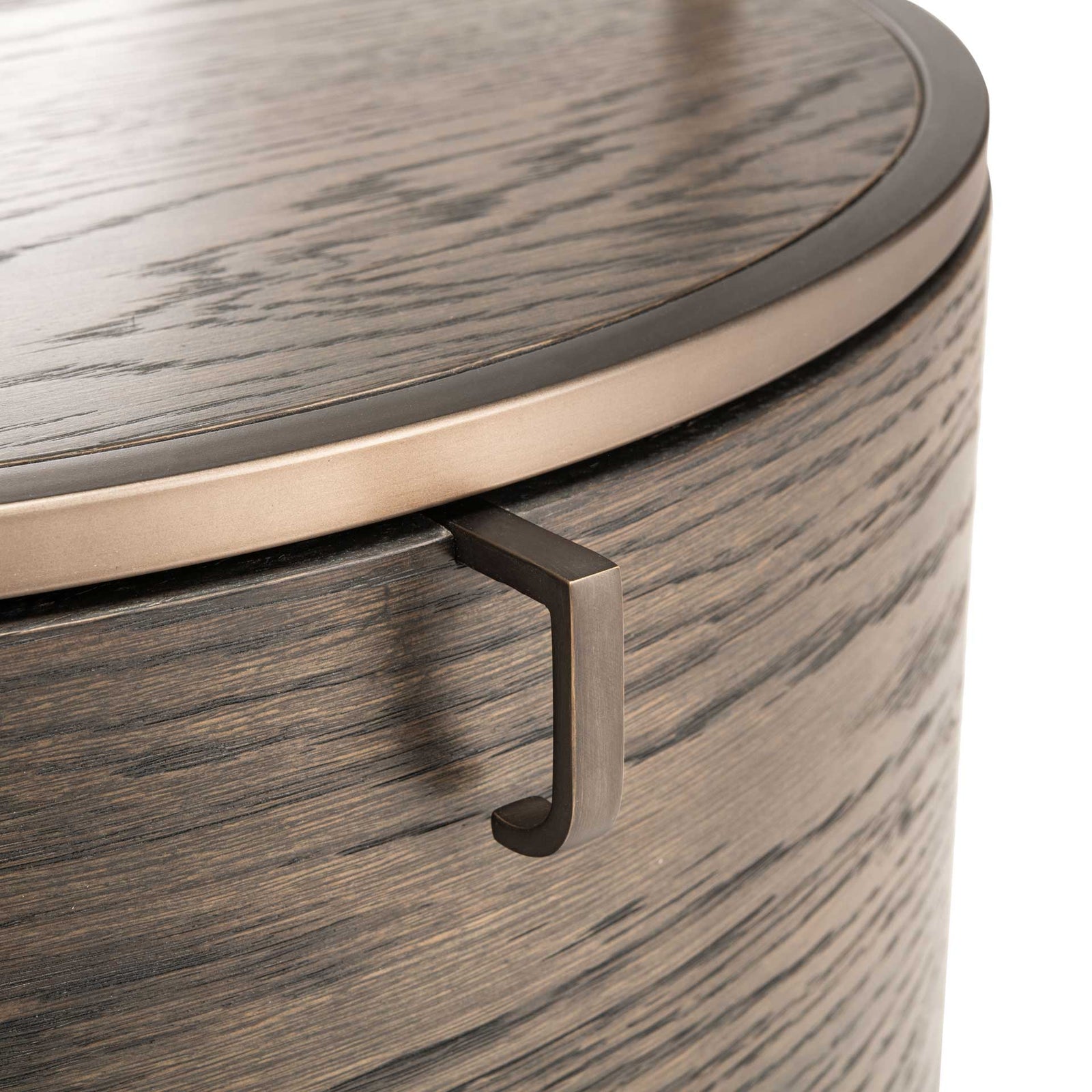 Robin Round 1 Drawer Nightstand Dark Walnut