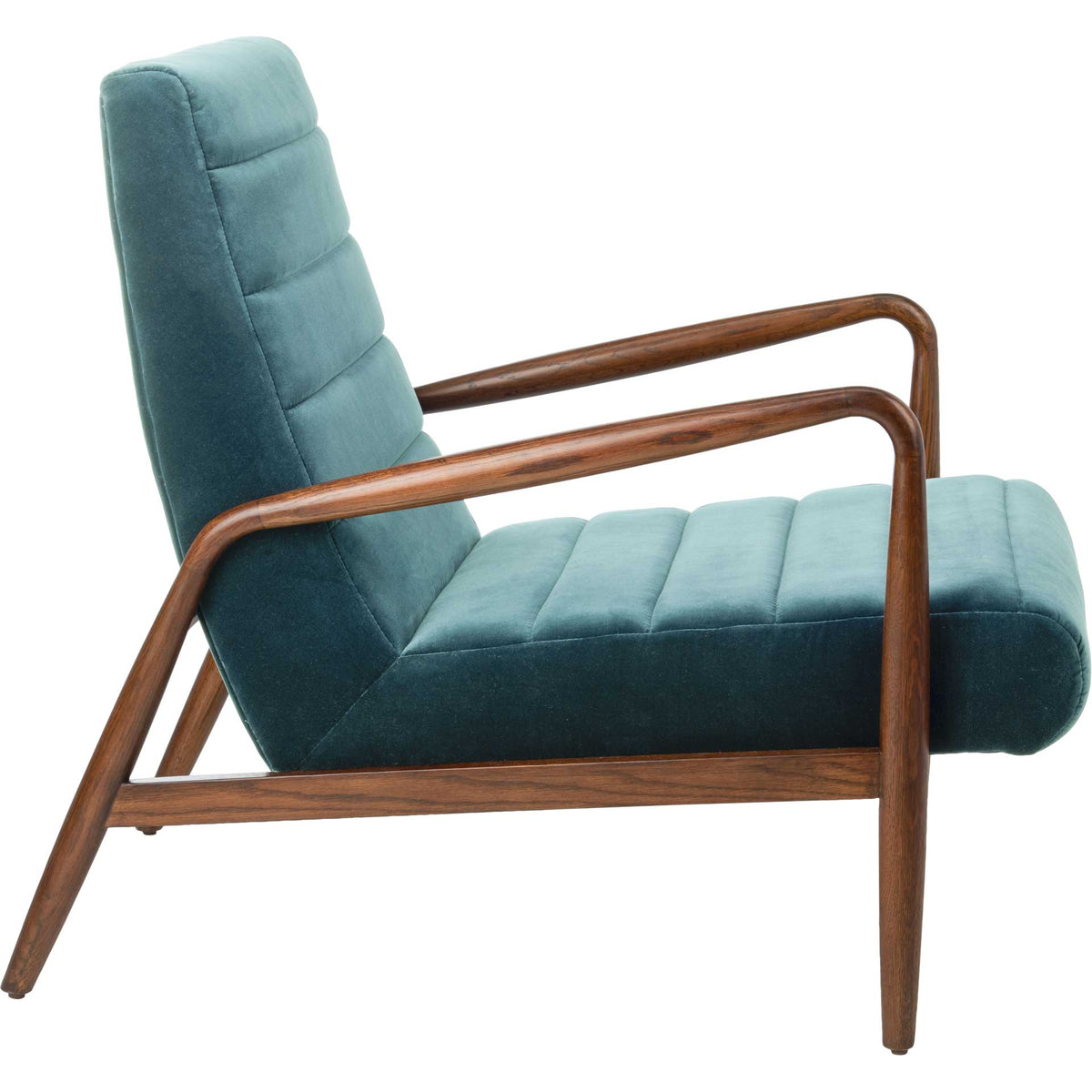 Wilson Channel Arm Chair Dark Teal/Dark Walnut