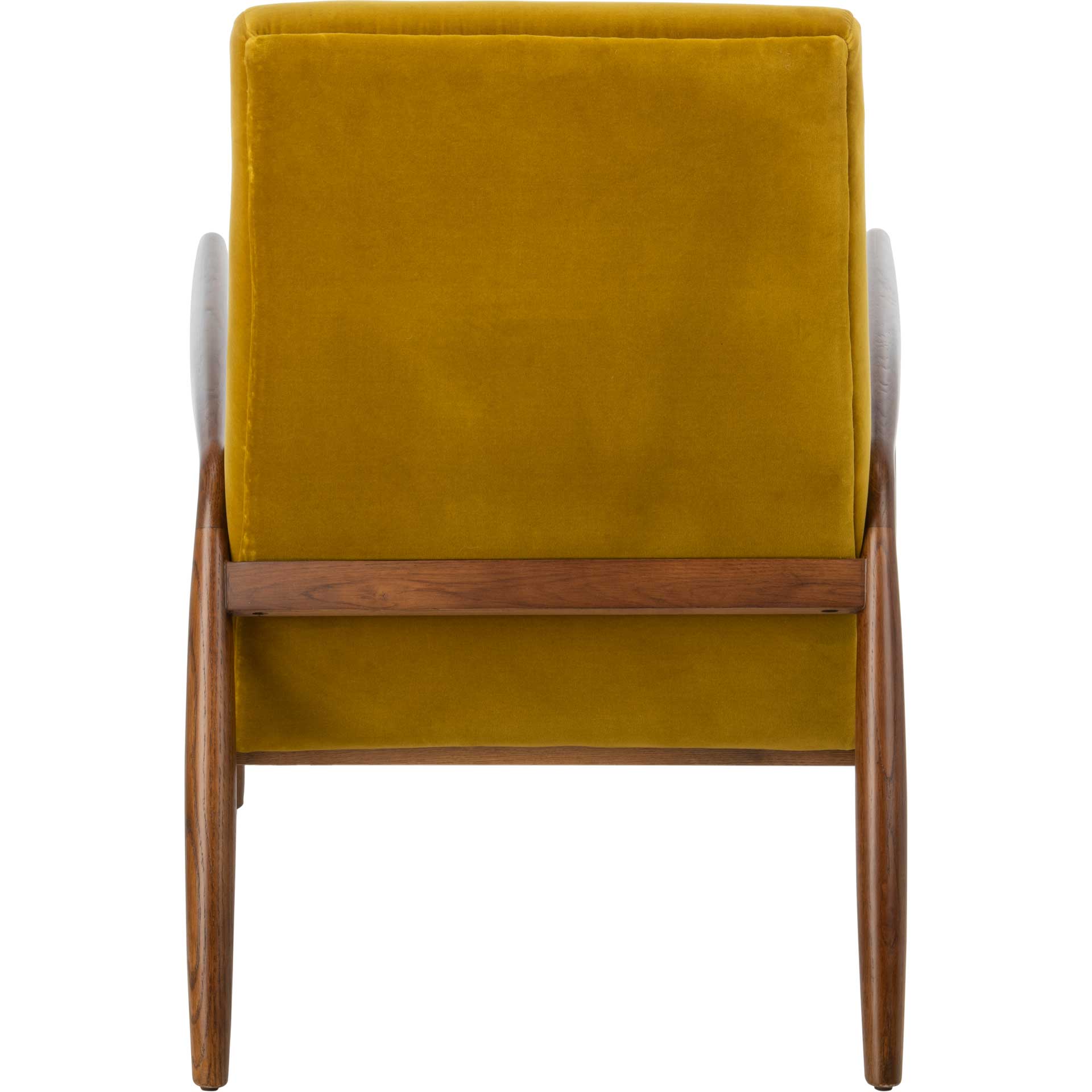 Wilson Channel Arm Chair Gold/Dark Walnut