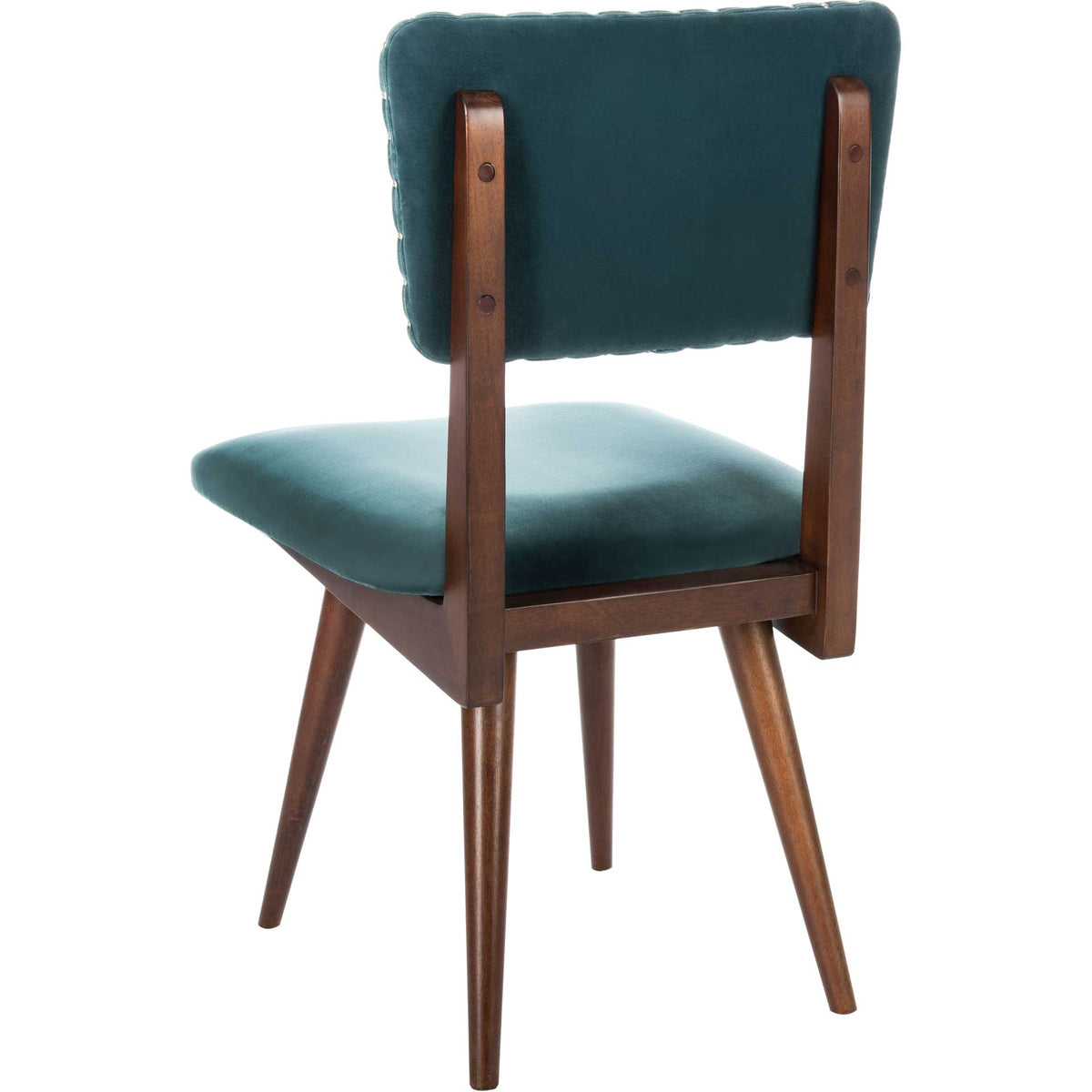 August Dining Chair Dark Teal/Dark Walnut (Set of 2)