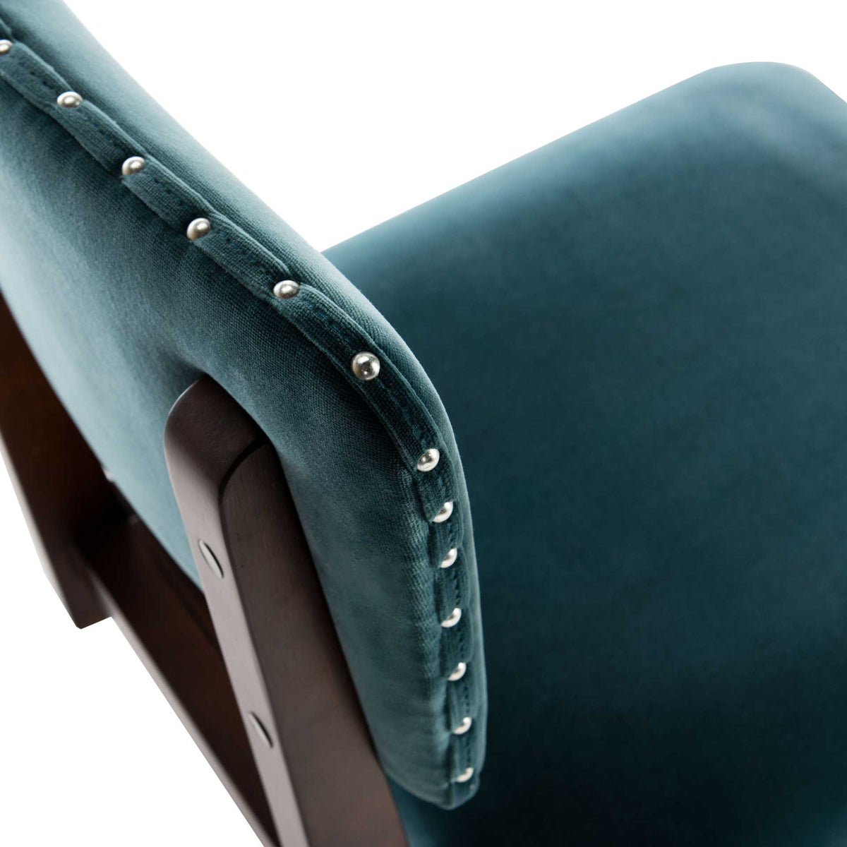 August Dining Chair Dark Teal/Dark Walnut (Set of 2)