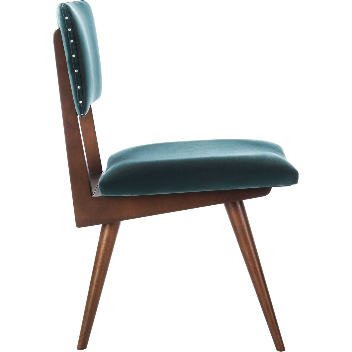 August Dining Chair Dark Teal/Dark Walnut (Set of 2)